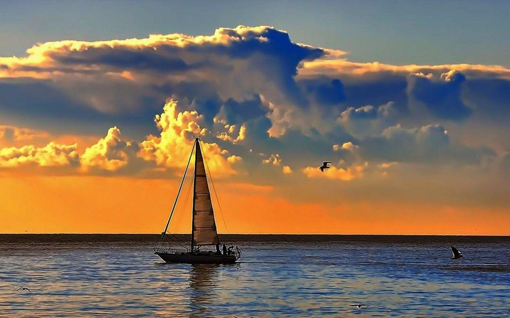 Sunset Sailing Wallpapers Wallpaper Cave