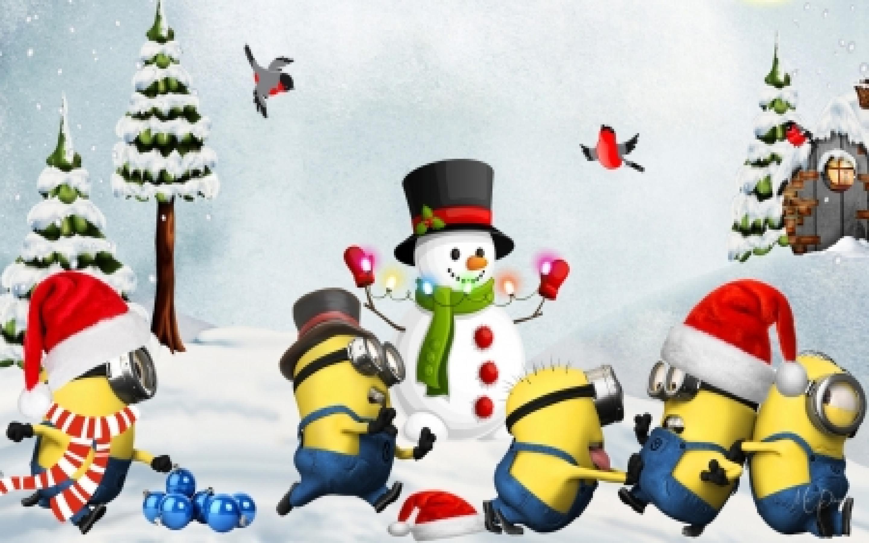 Minion Christmas Wallpaper Minions Christmas Wallpapers Wallpaper Cave