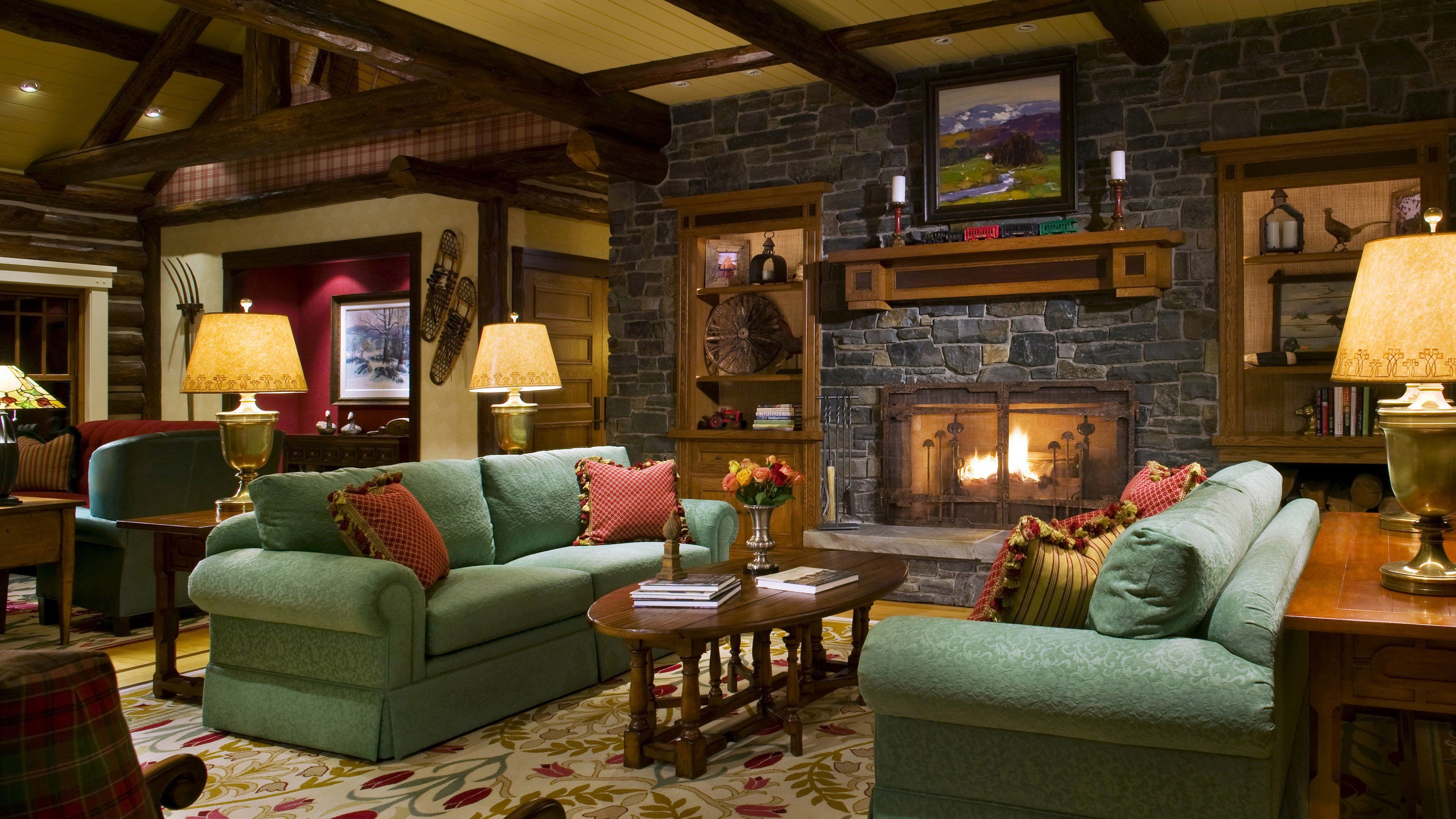 Room Fireplace Winter Wallpapers Wallpaper Cave