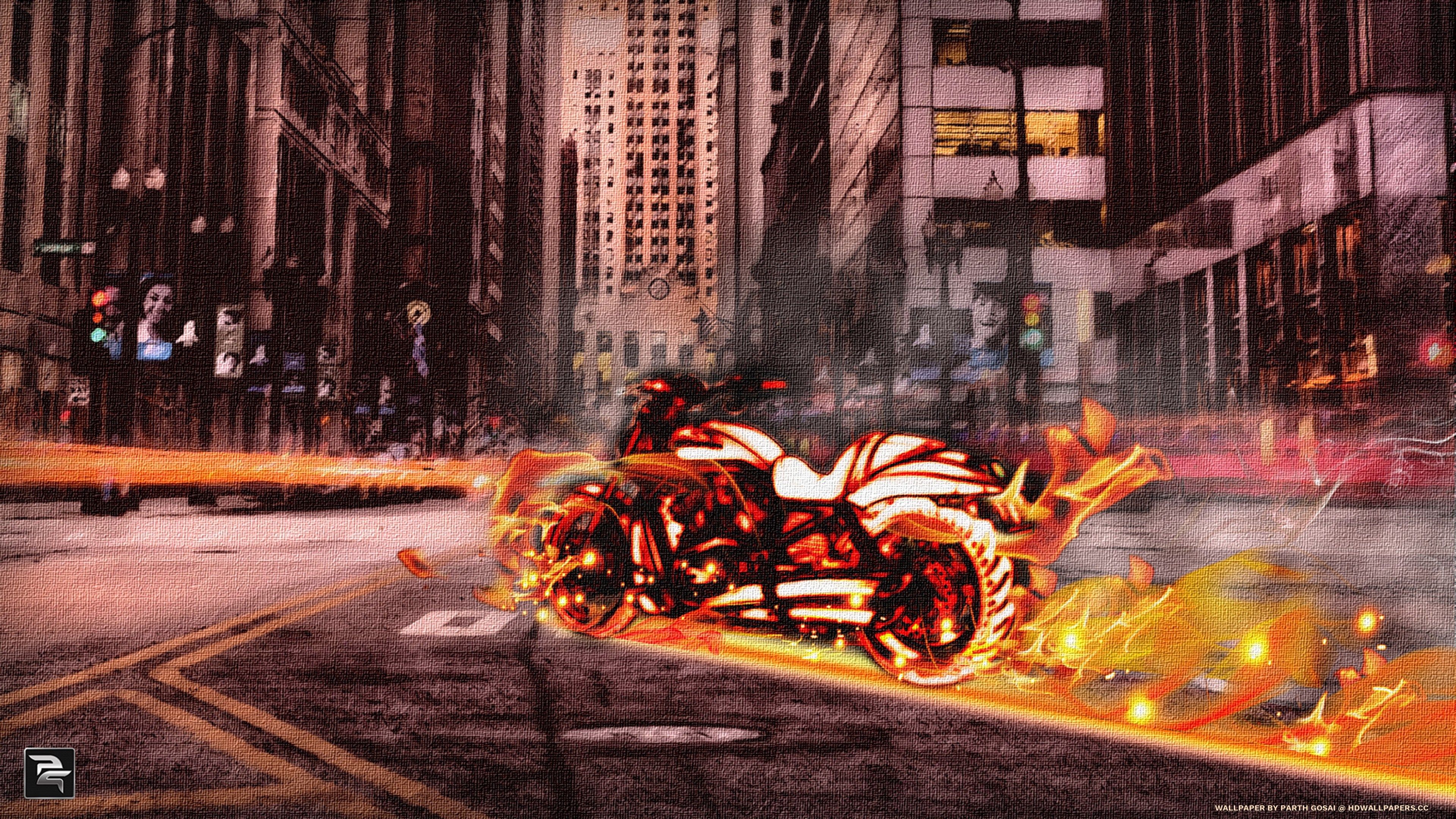 Bike Fire Wallpapers Wallpaper Cave