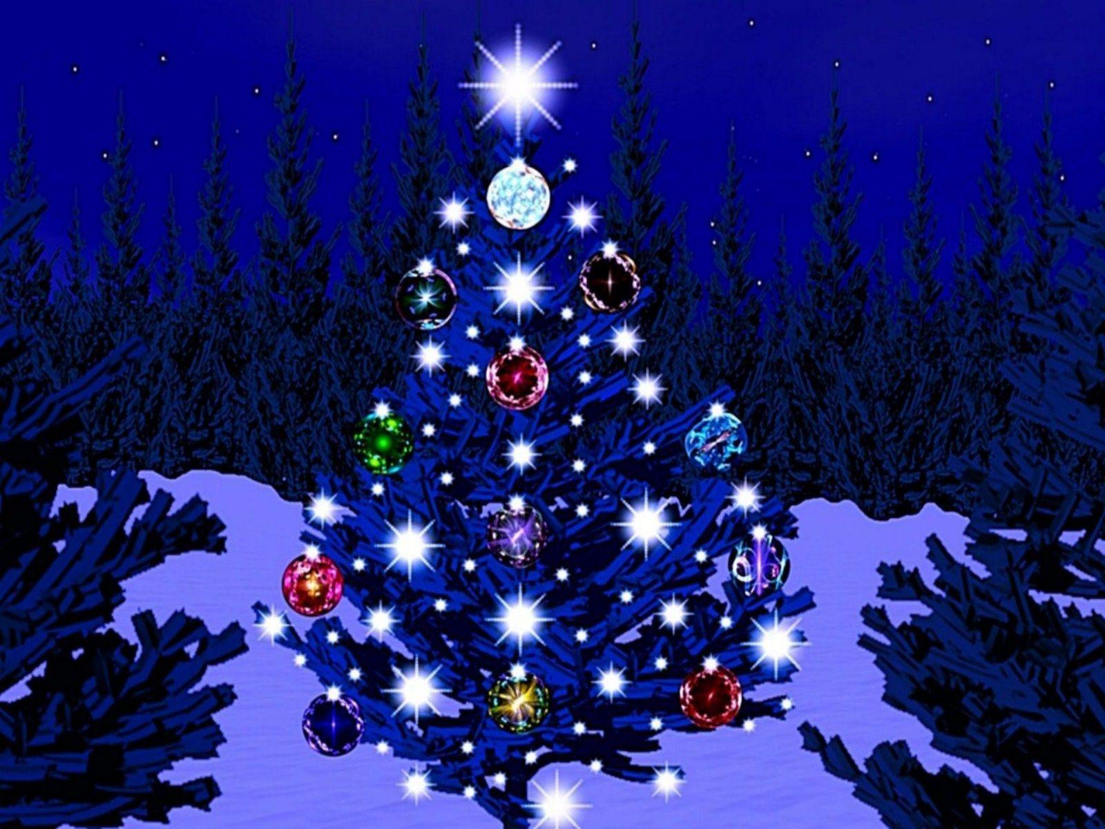 Christmas Lights Blue Wallpapers Wallpaper Cave