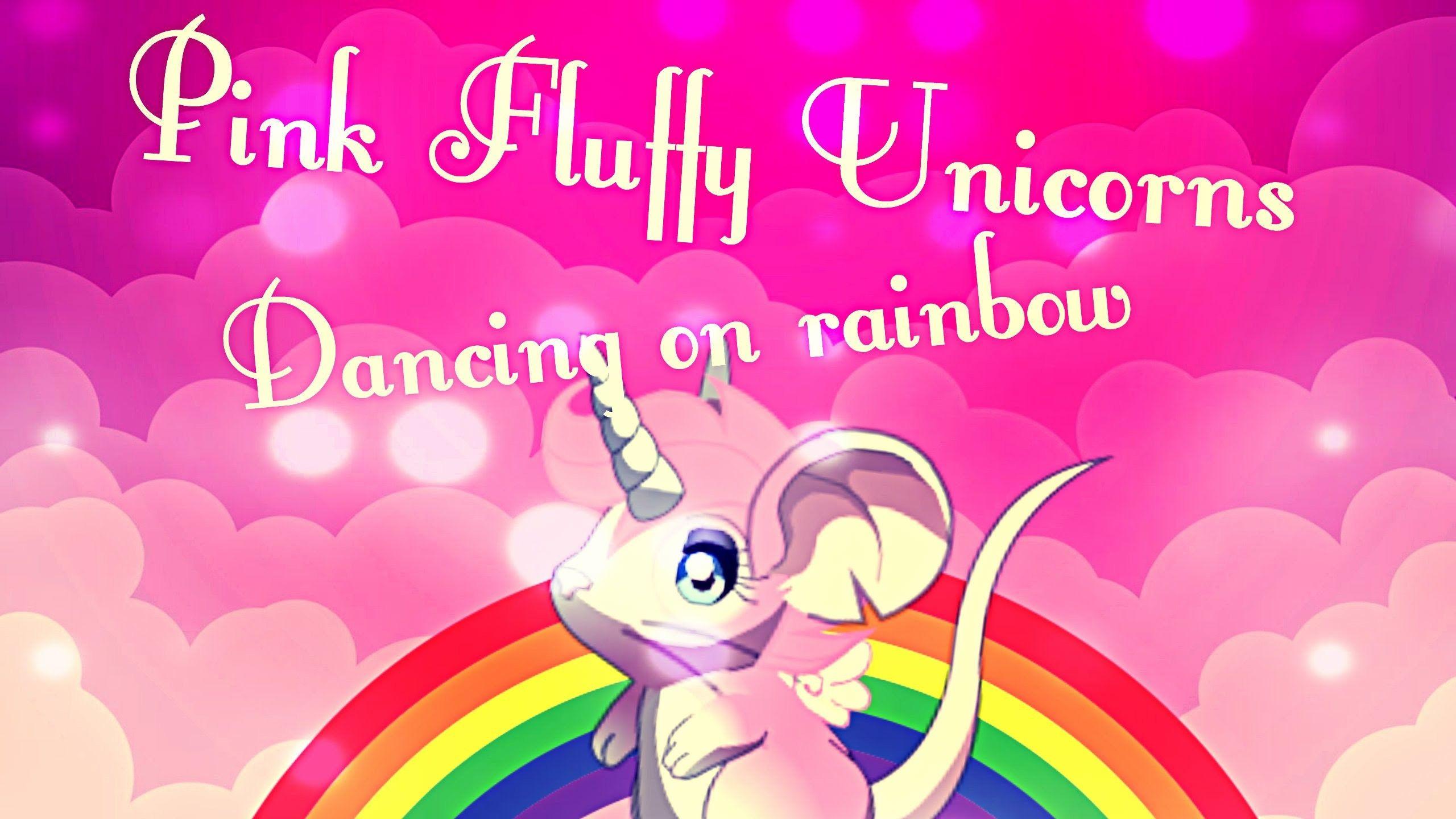 Pink Fluffy Unicorns Dancing On Rainbows Wallpapers Wallpaper Cave