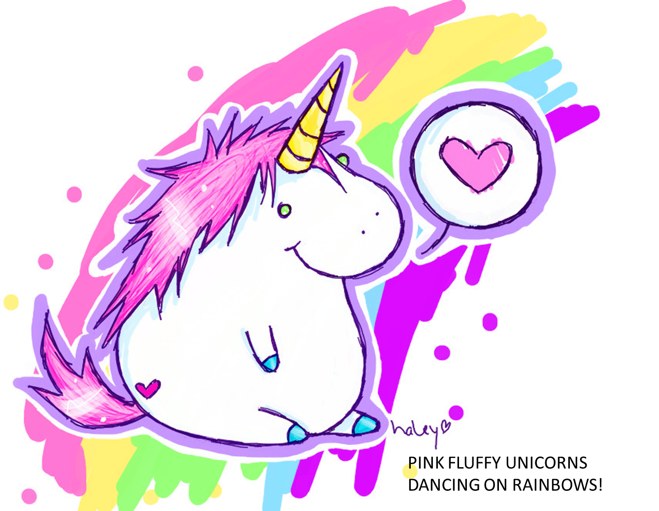Pink Fluffy Unicorns Dancing On Rainbows Wallpapers Wallpaper Cave