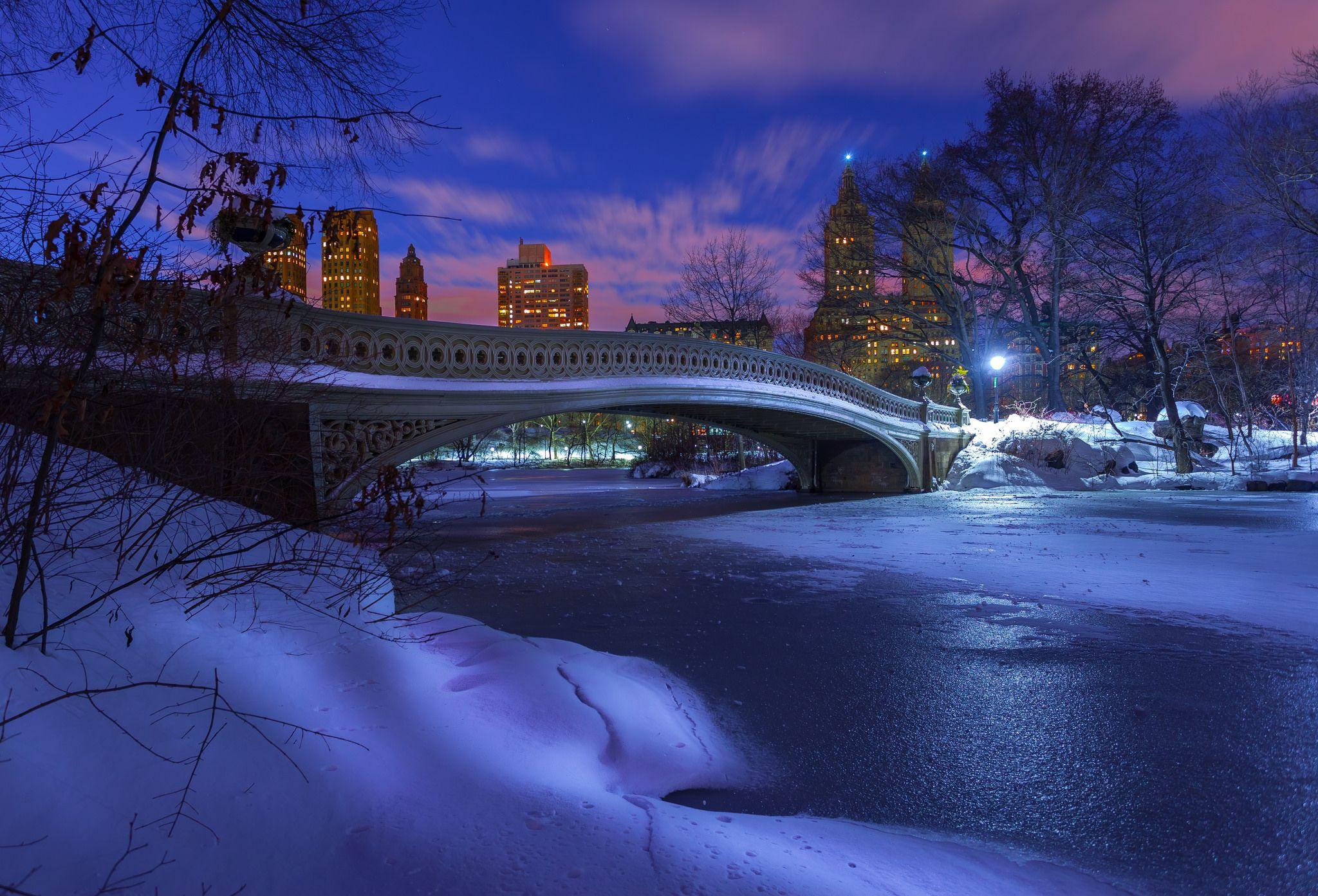 Central Park At Night Wallpaper