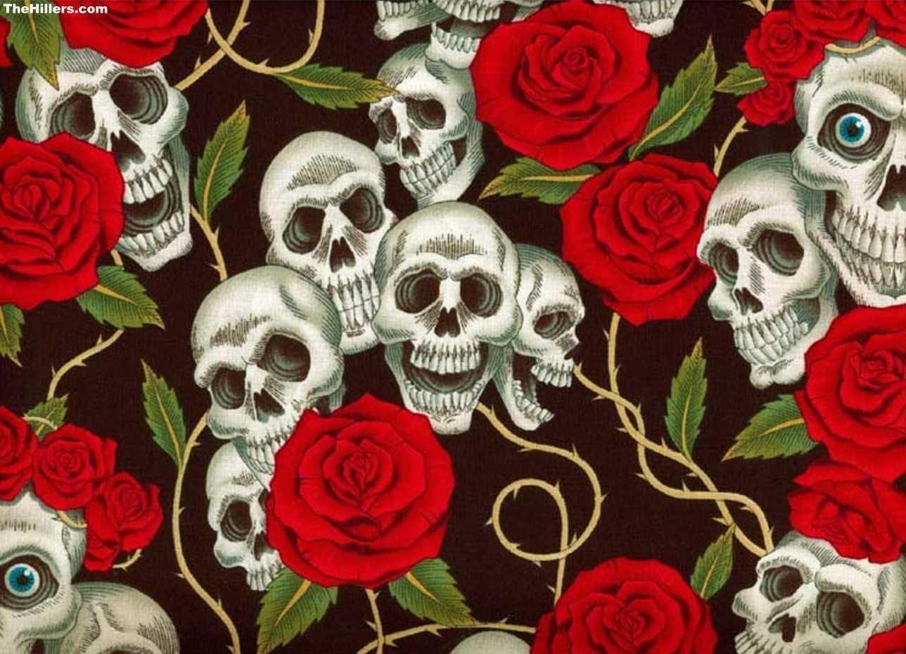 Desktop Skulls Roses 4k Wallpapers Wallpaper Cave