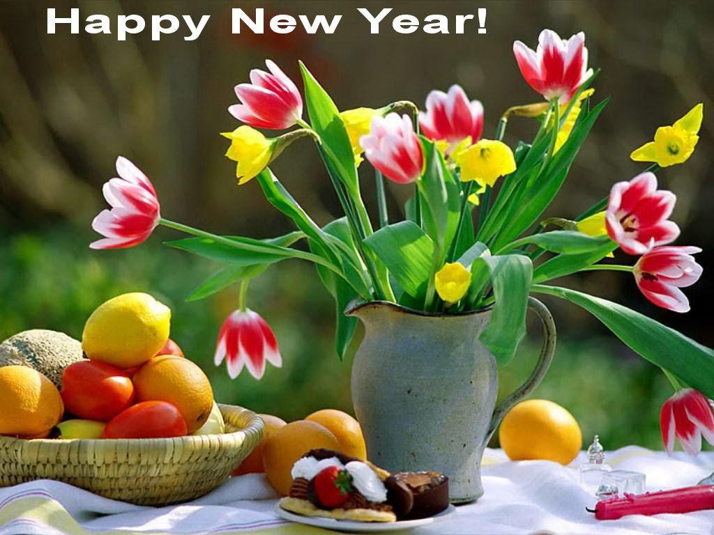 Happy New Year With Flowers Wallpapers Wallpaper Cave