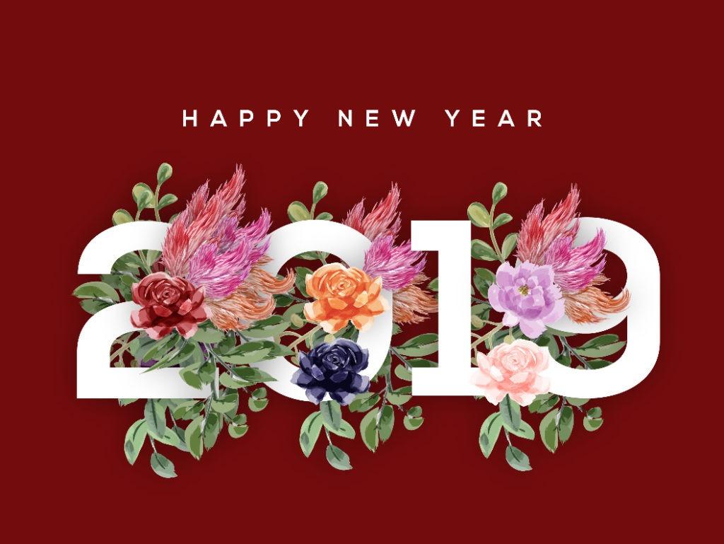 Happy New Year With Flowers Wallpapers Wallpaper Cave
