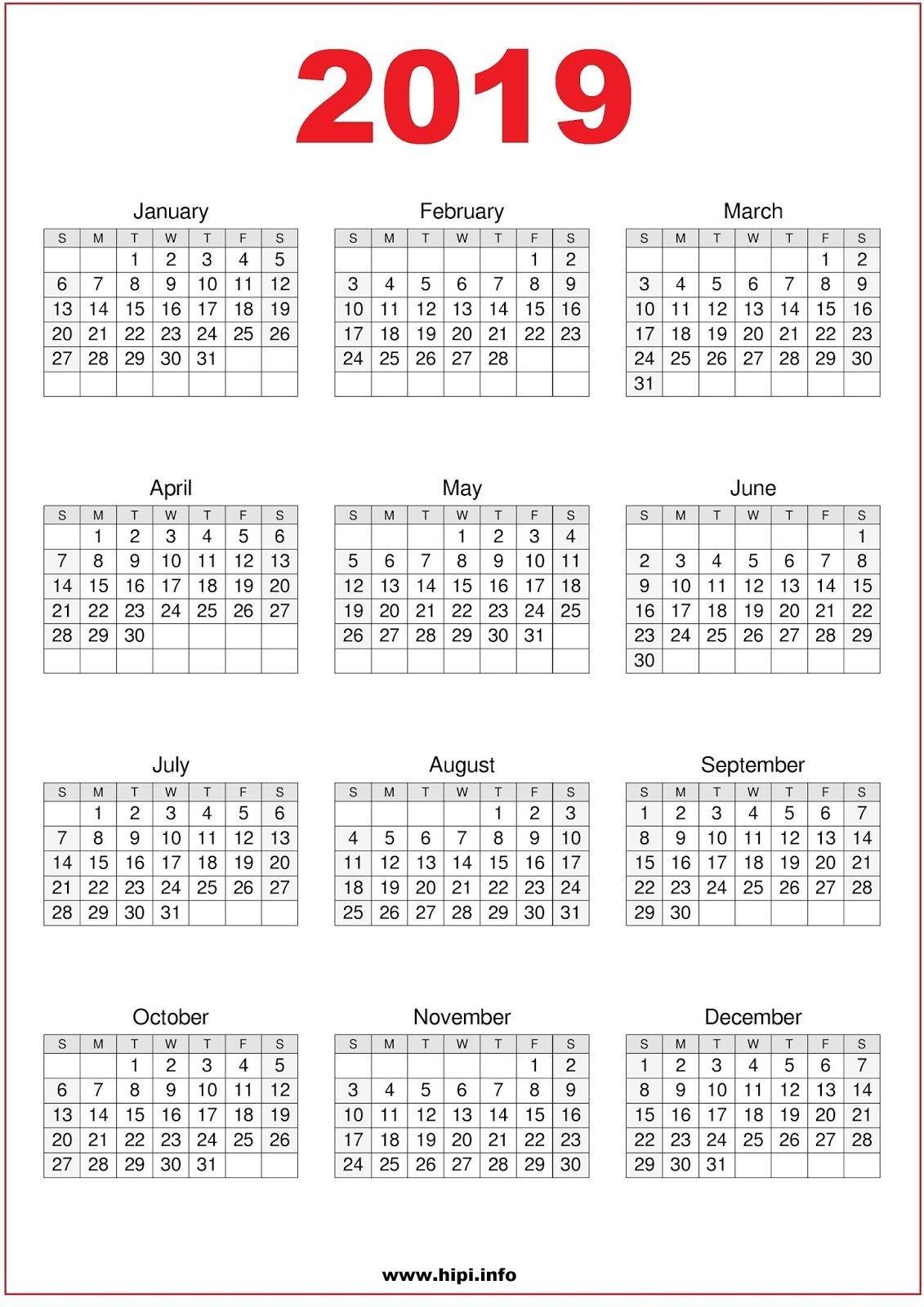 Calendar 2019 Wallpapers Wallpaper Cave