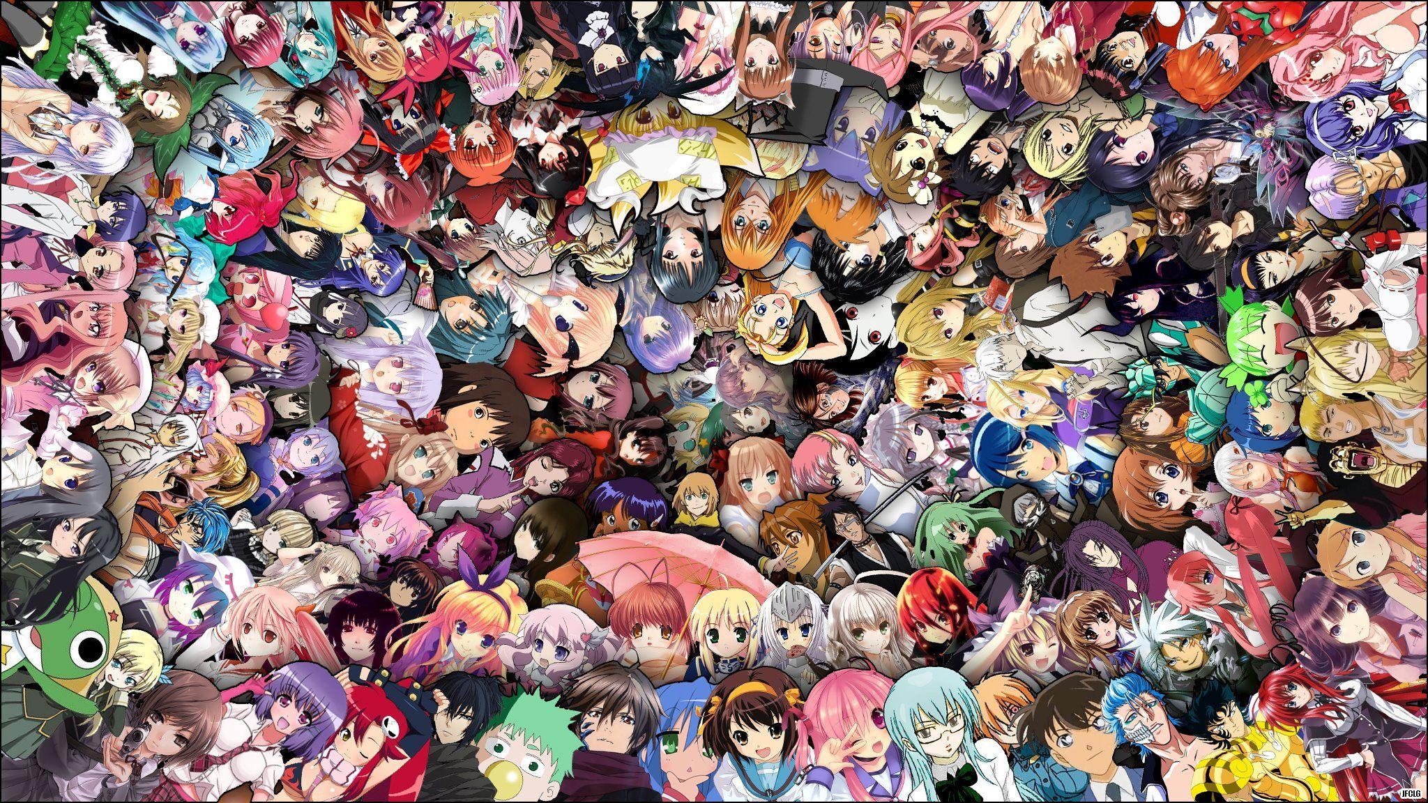 Anime Collage Wallpapers Wallpaper Cave