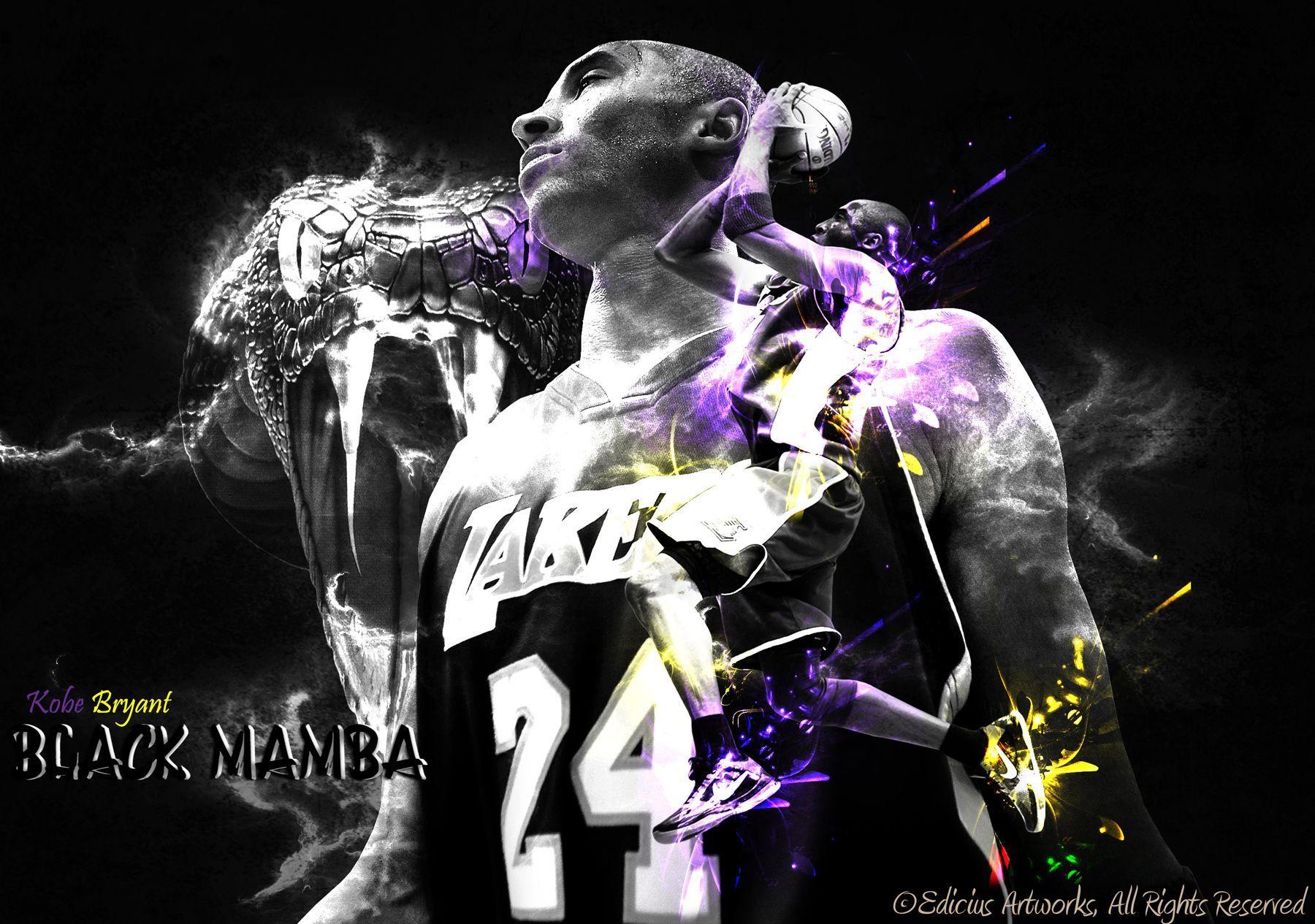Kobe Bryant The Black Mamba Wallpapers Wallpaper Cave