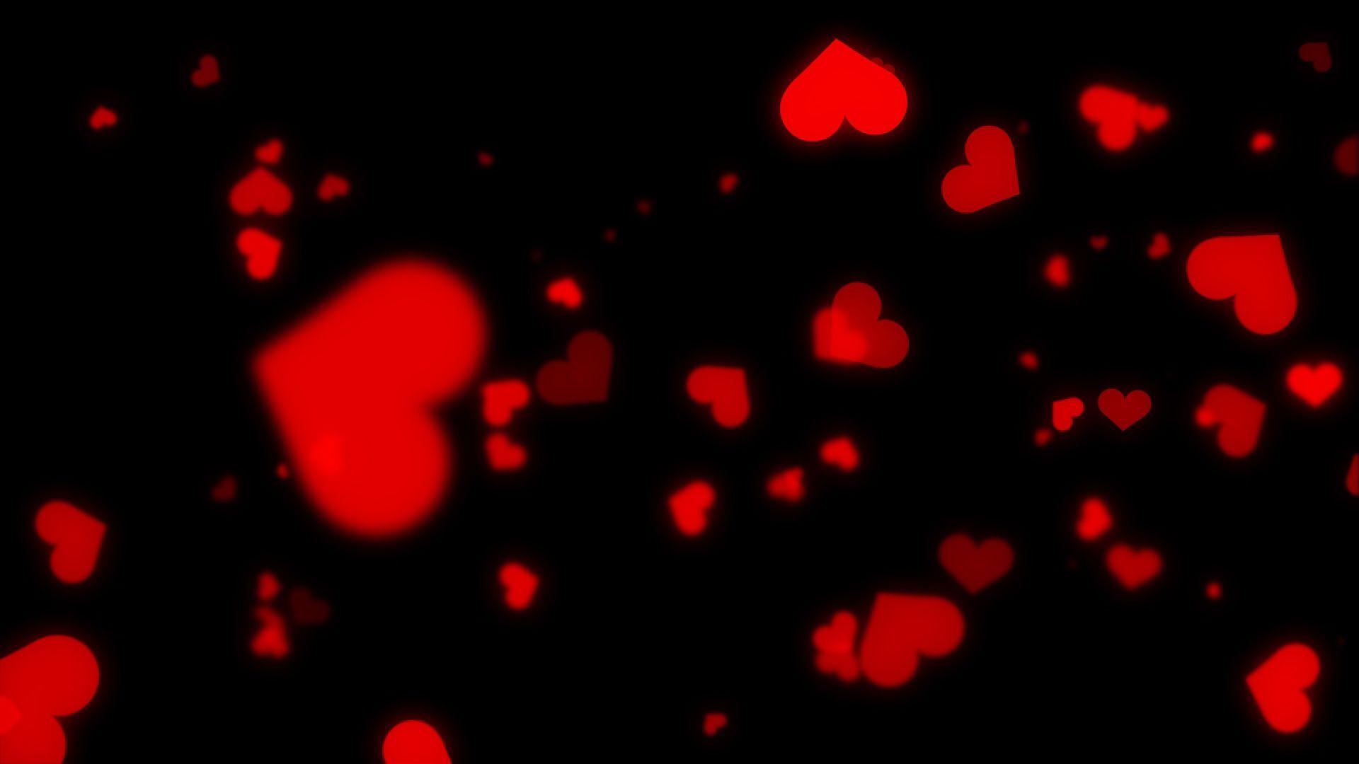 Red Hearts Black Backgrounds Wallpaper Cave