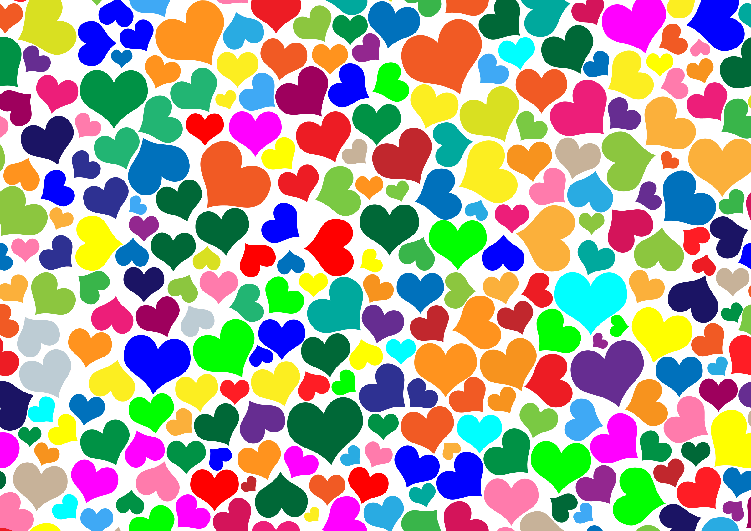 Colorful Hearts Backgrounds Wallpaper Cave