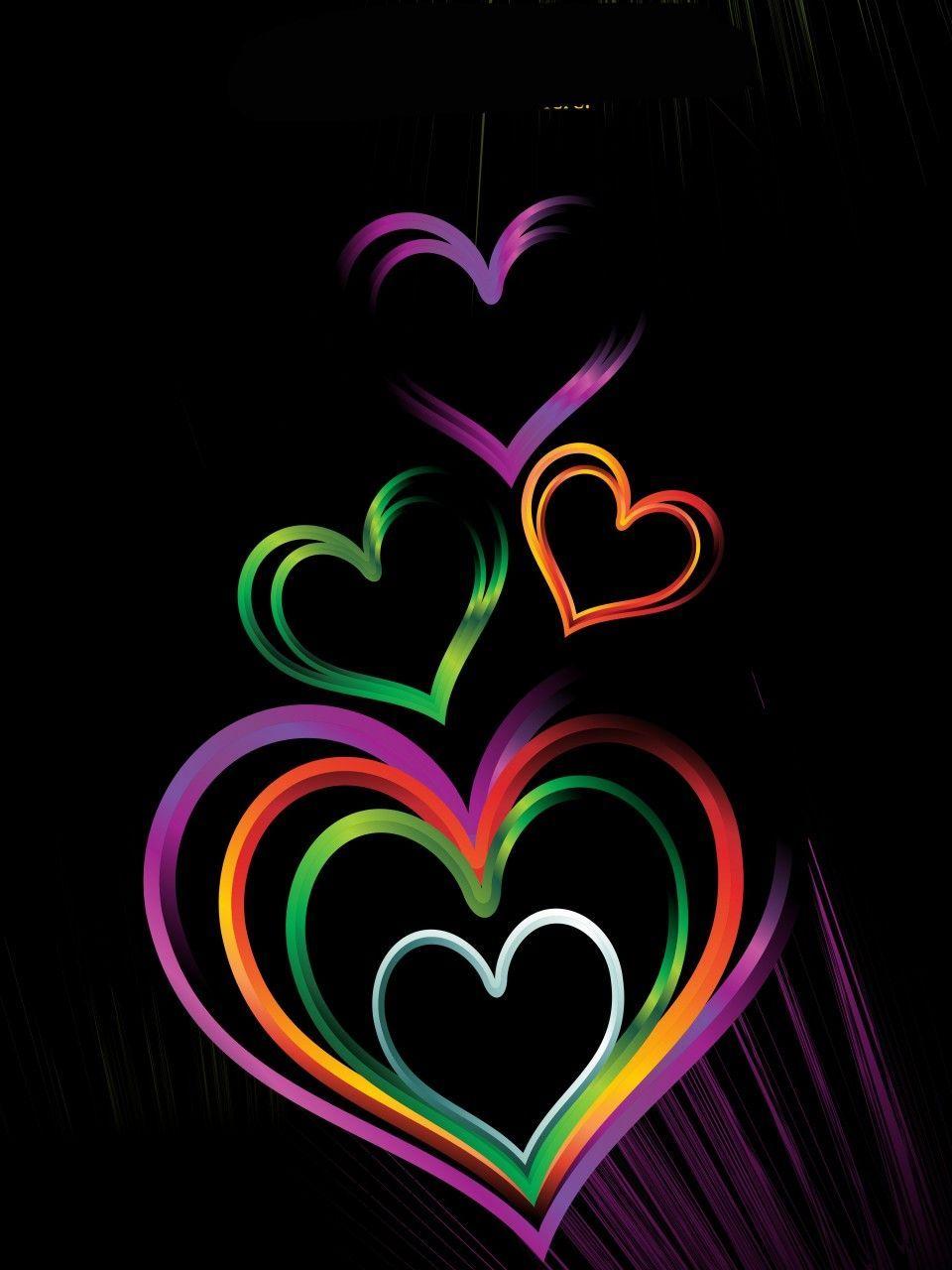 Colorful Heart Android Wallpapers Wallpaper Cave