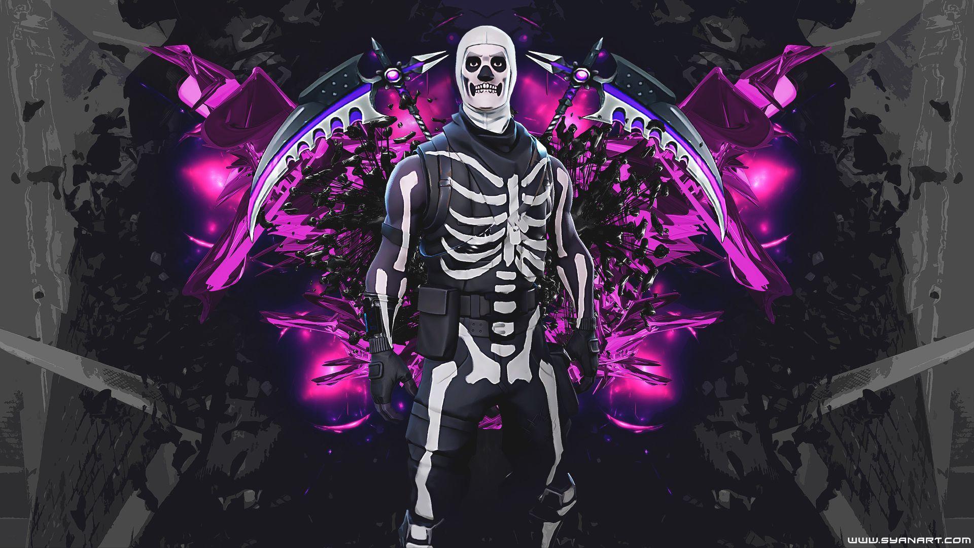 Purple Skull Trooper Wallpapers Wallpaper Cave