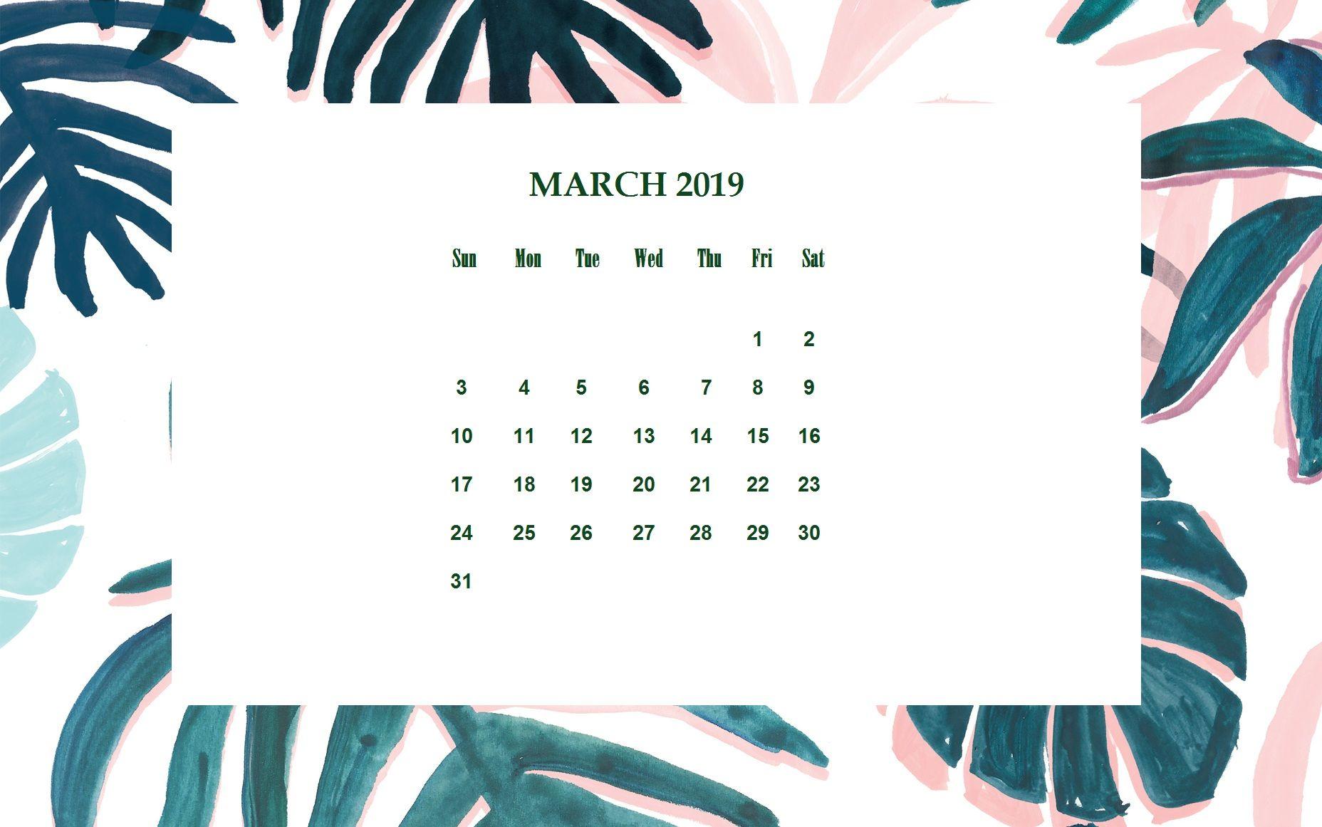 March 2019 Calendar Wallpapers Wallpaper Cave