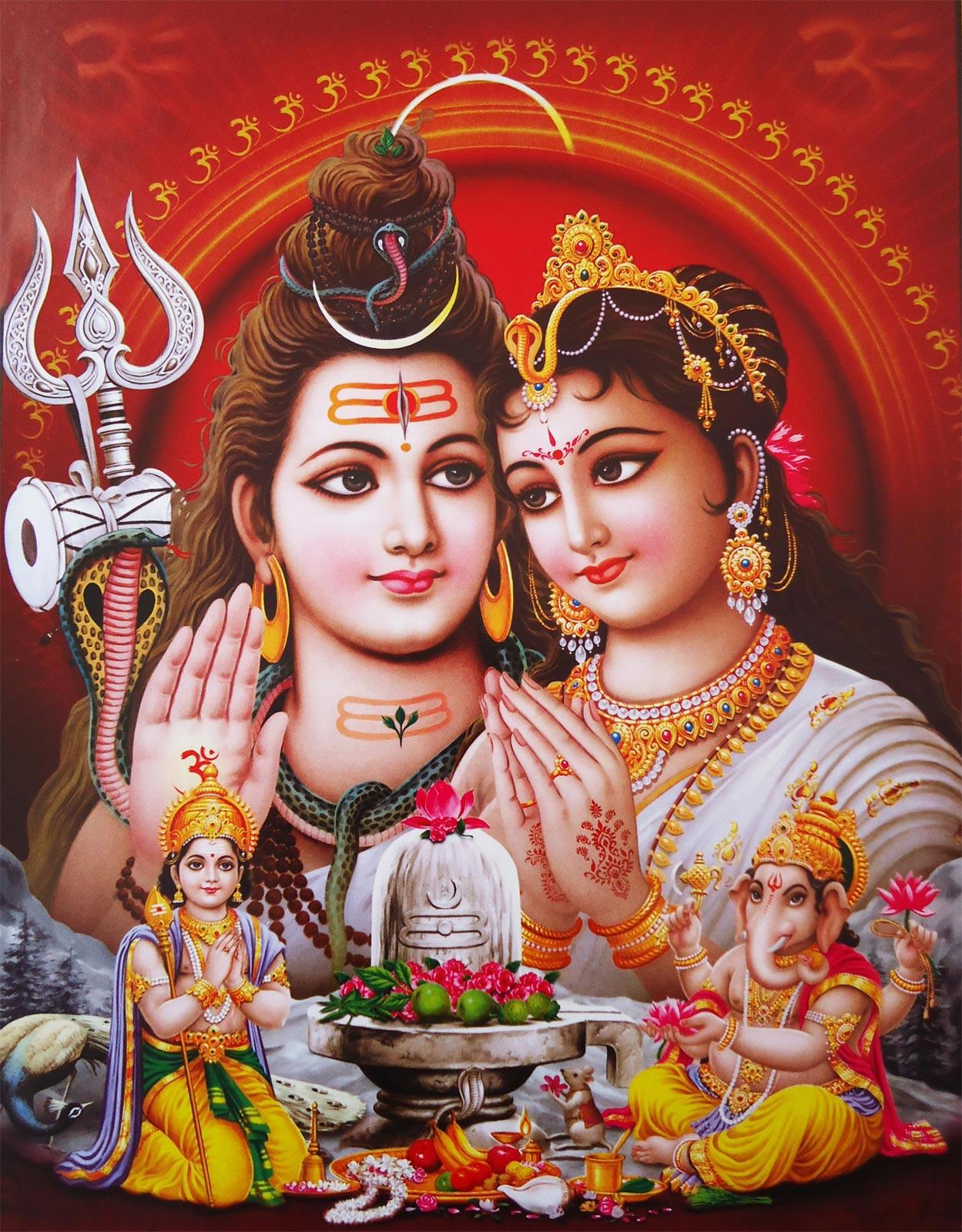 Lord Shiva With Family Desktop Wallpapers Hd