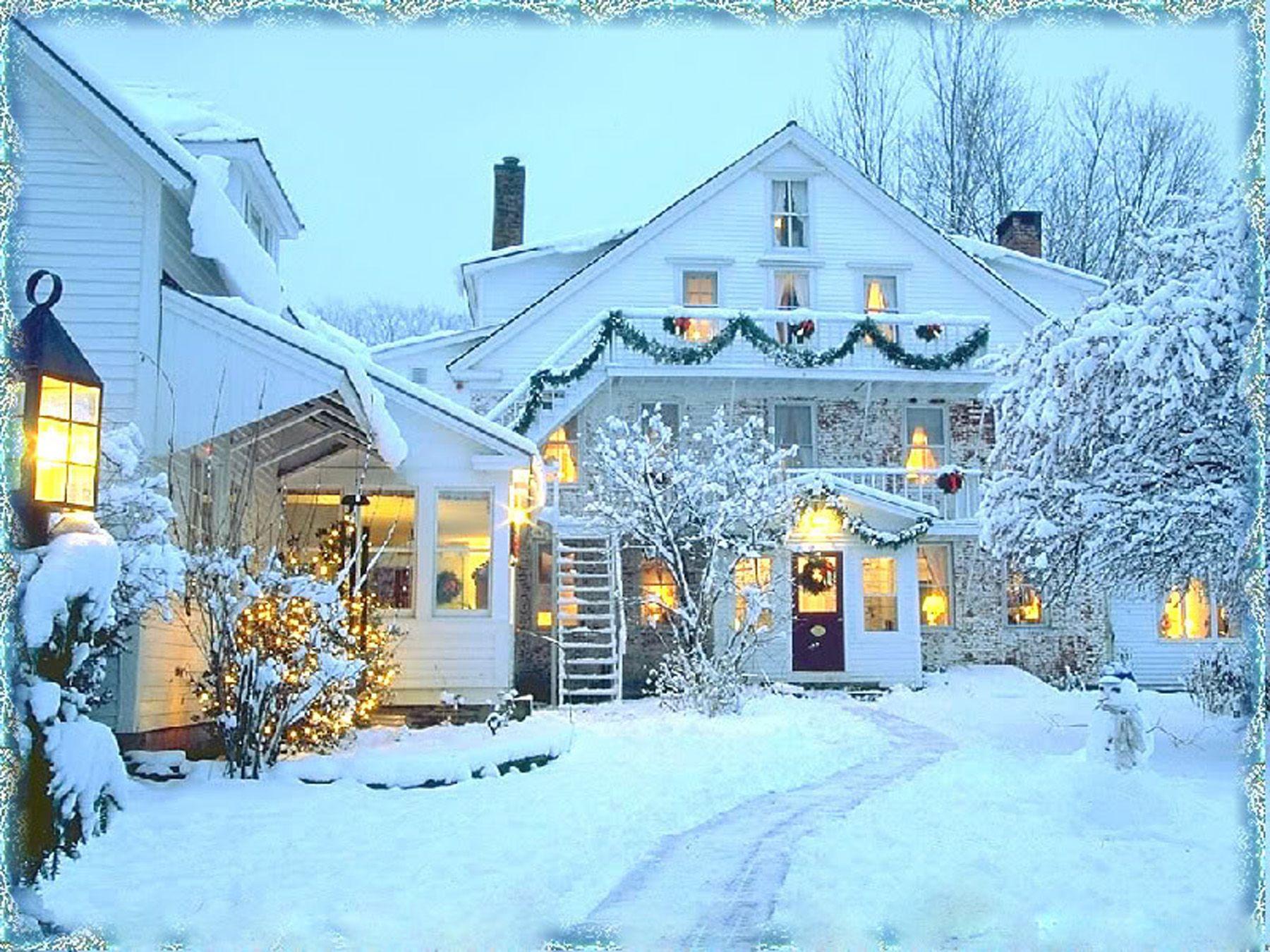 Christmas In Winter Wallpapers Wallpaper Cave