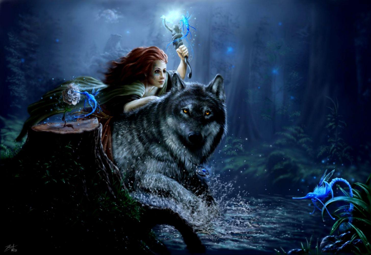 Wolf Girl Wallpapers Wallpaper Cave