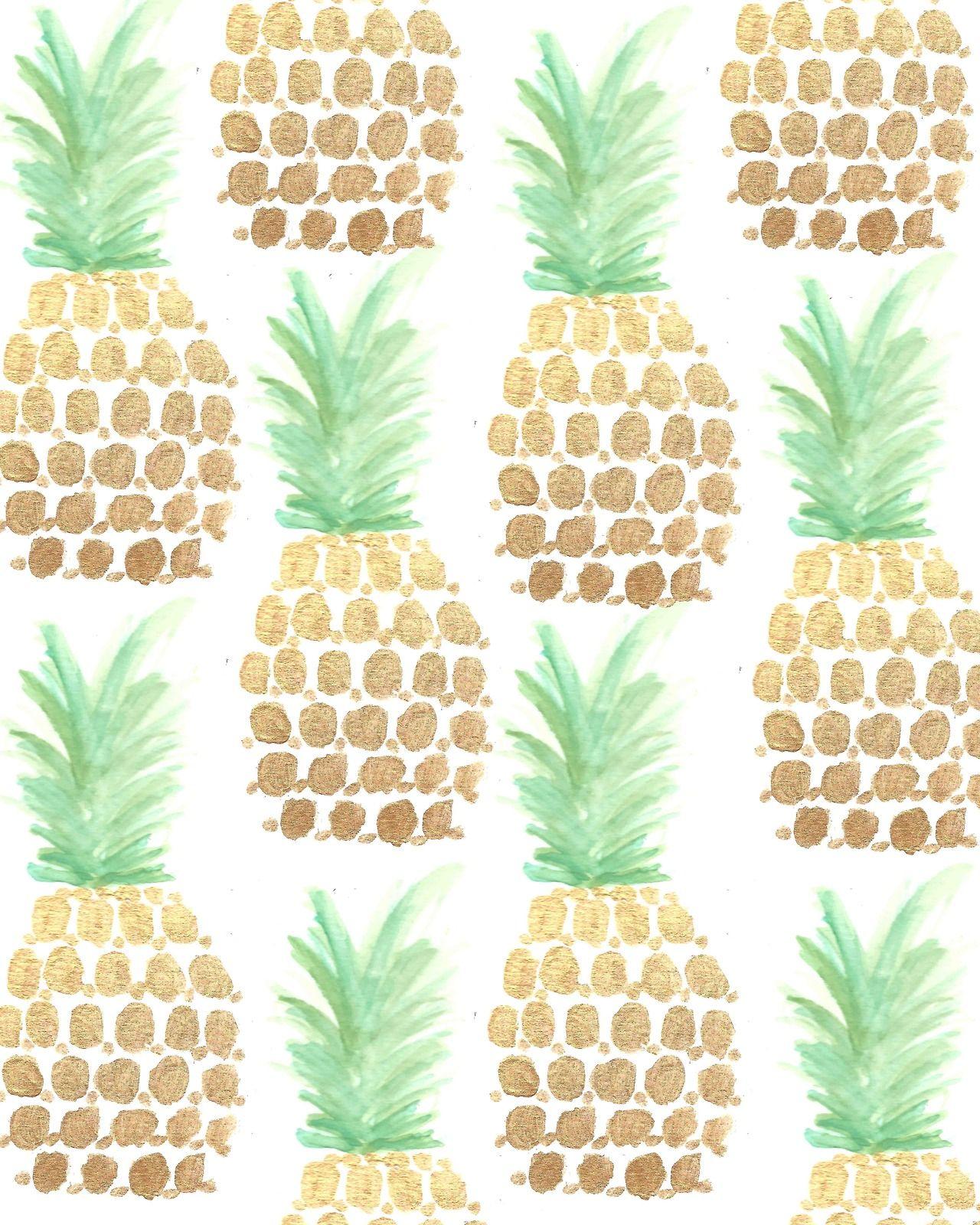 Gold Pineapple Wallpapers Wallpaper Cave