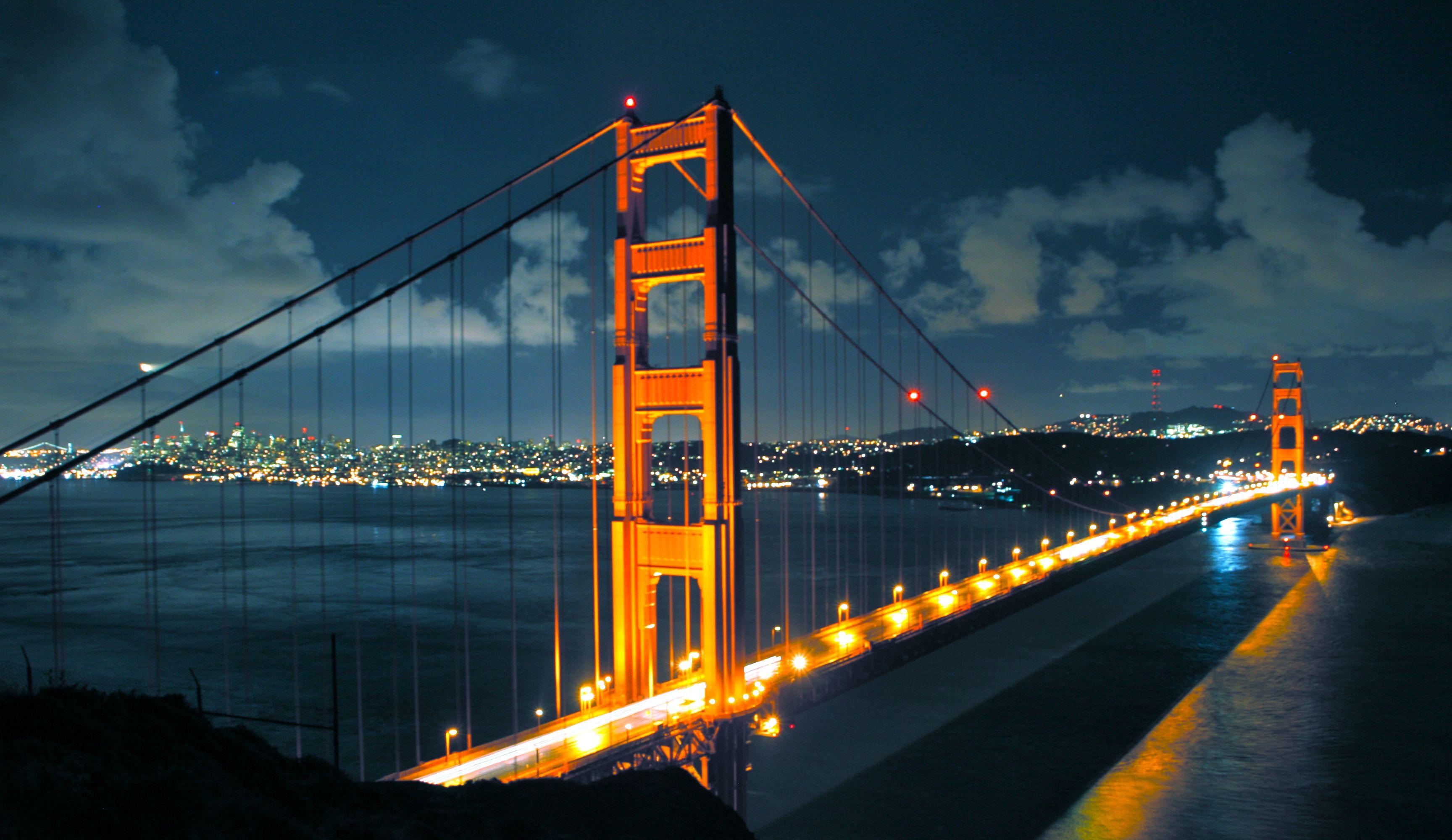 Golden Gate Bridge At Night Wallpapers Wallpaper Cave