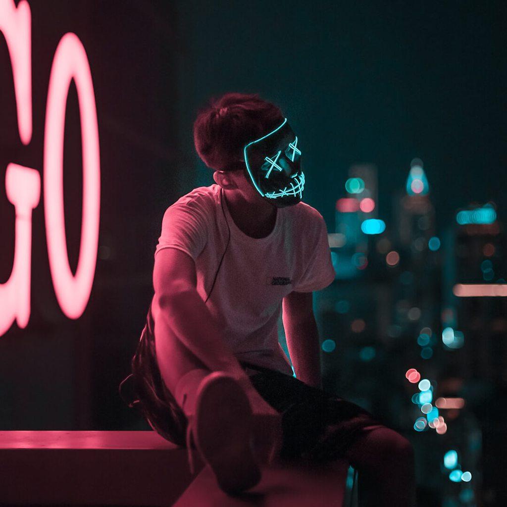 Neon Mask Wallpapers Wallpaper Cave