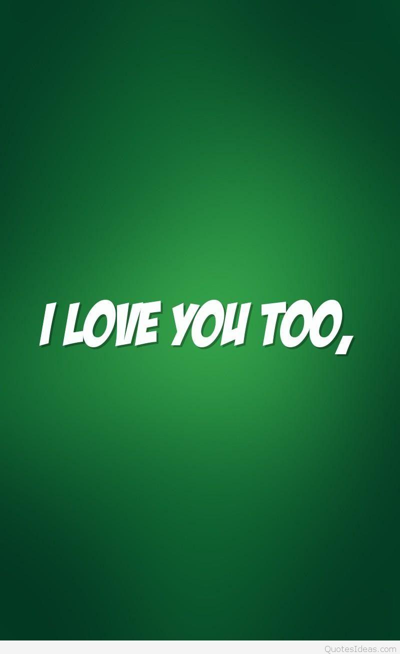 I love you --> me too / you too WordReference Forums