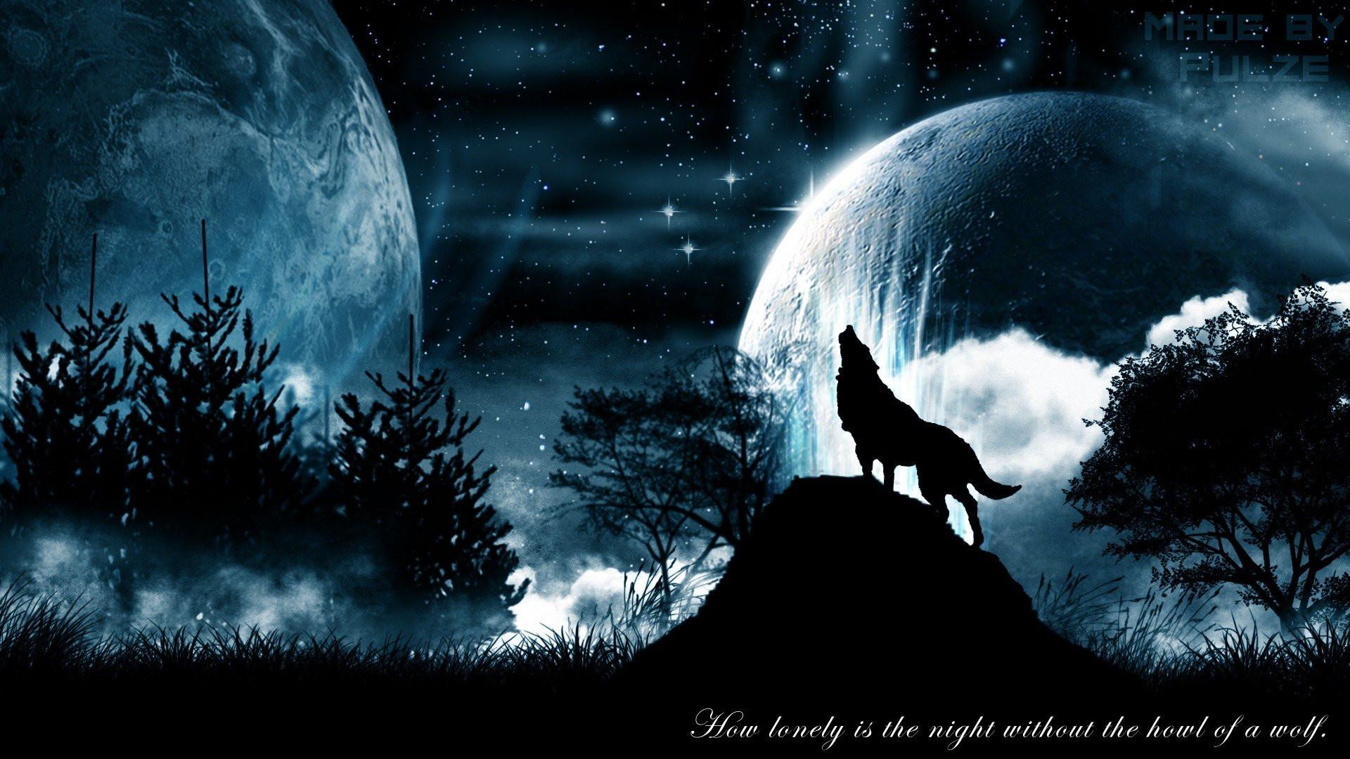 Wolf And Moon Wallpapers Wallpaper Cave