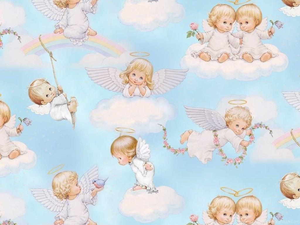 Pink Baby Angels Background