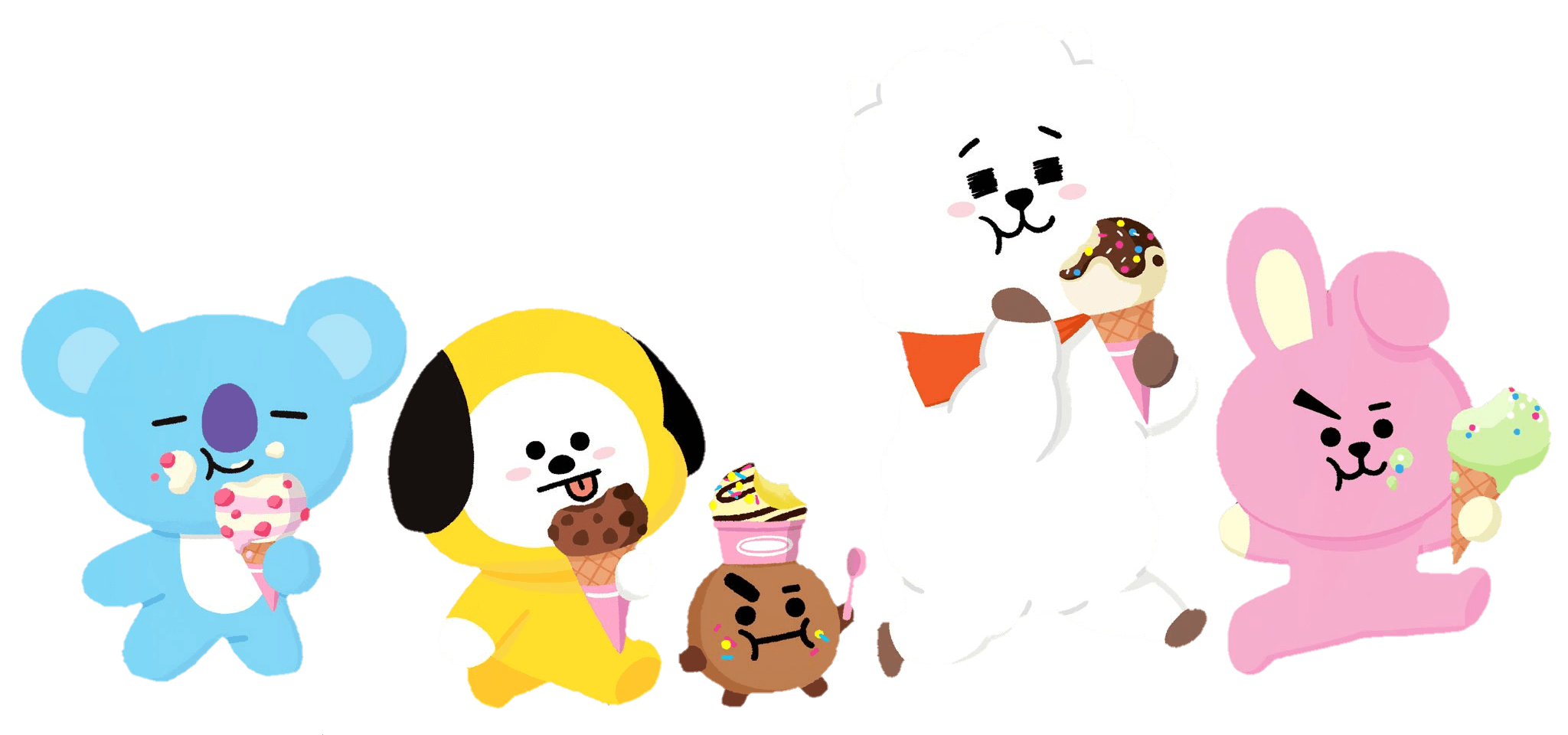 BTS Cartoon Wallpapers Wallpaper Cave