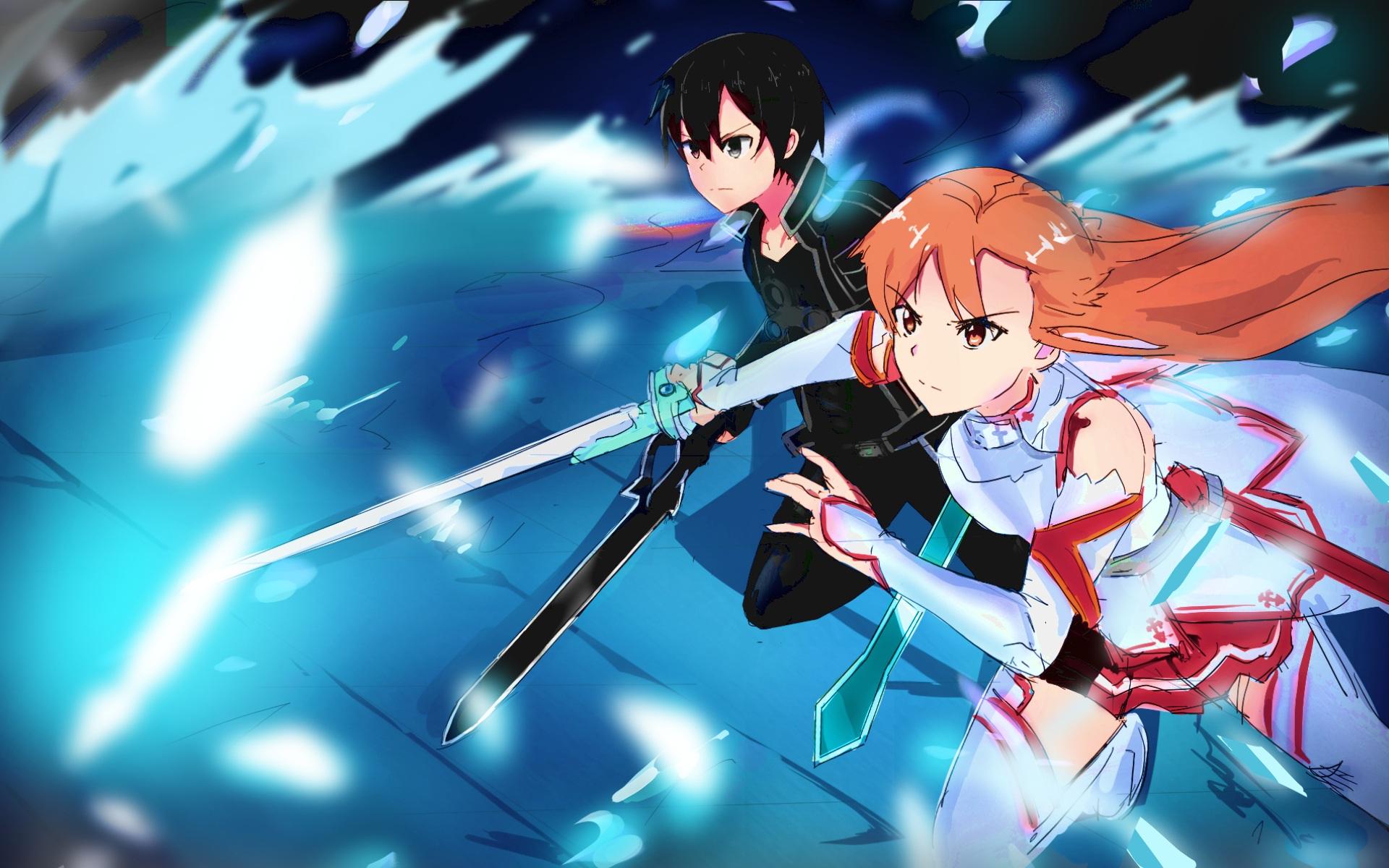 Anime Asuna And Kirito Wallpapers Wallpaper Cave