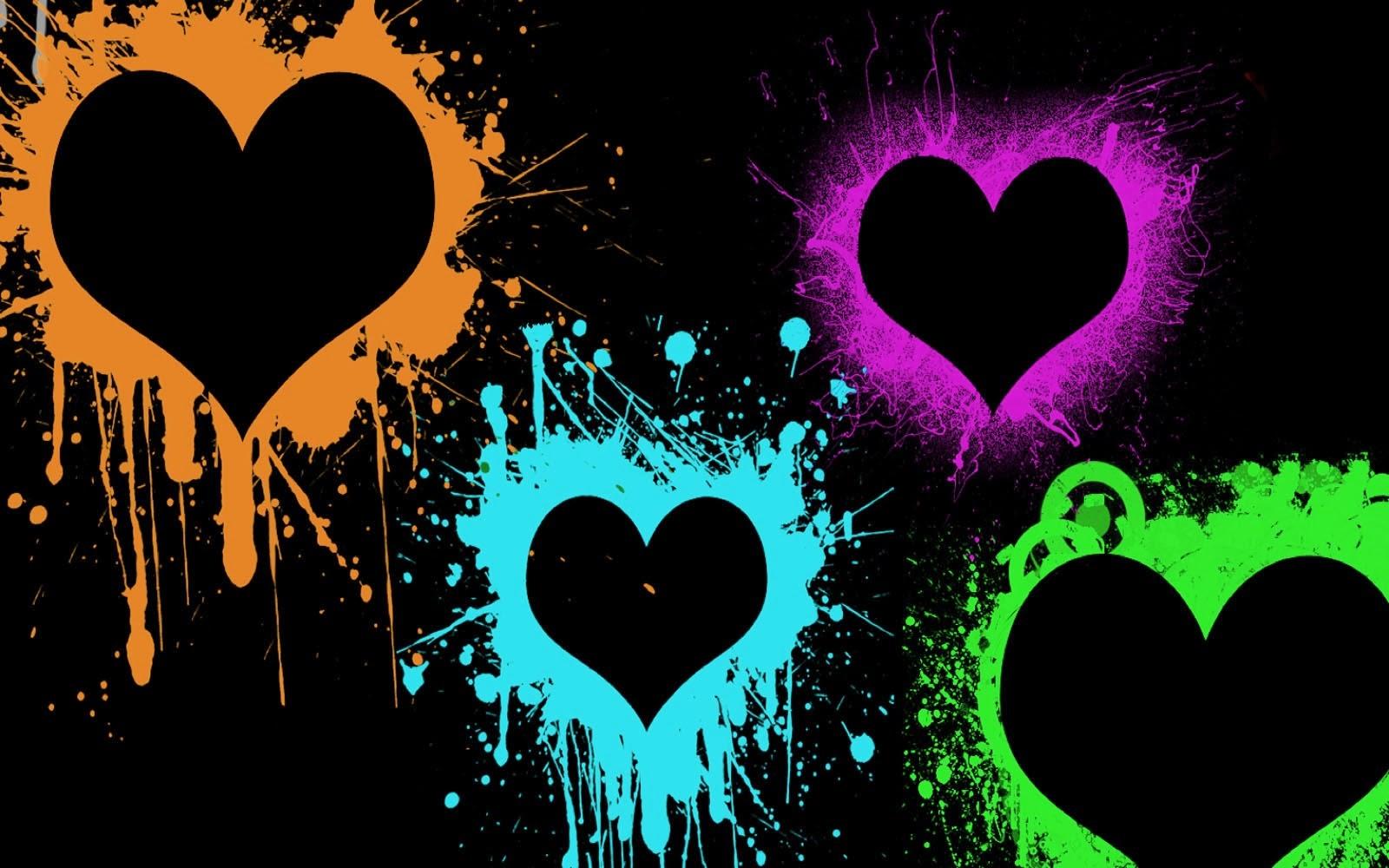 Neon Hearts Wallpapers Wallpaper Cave