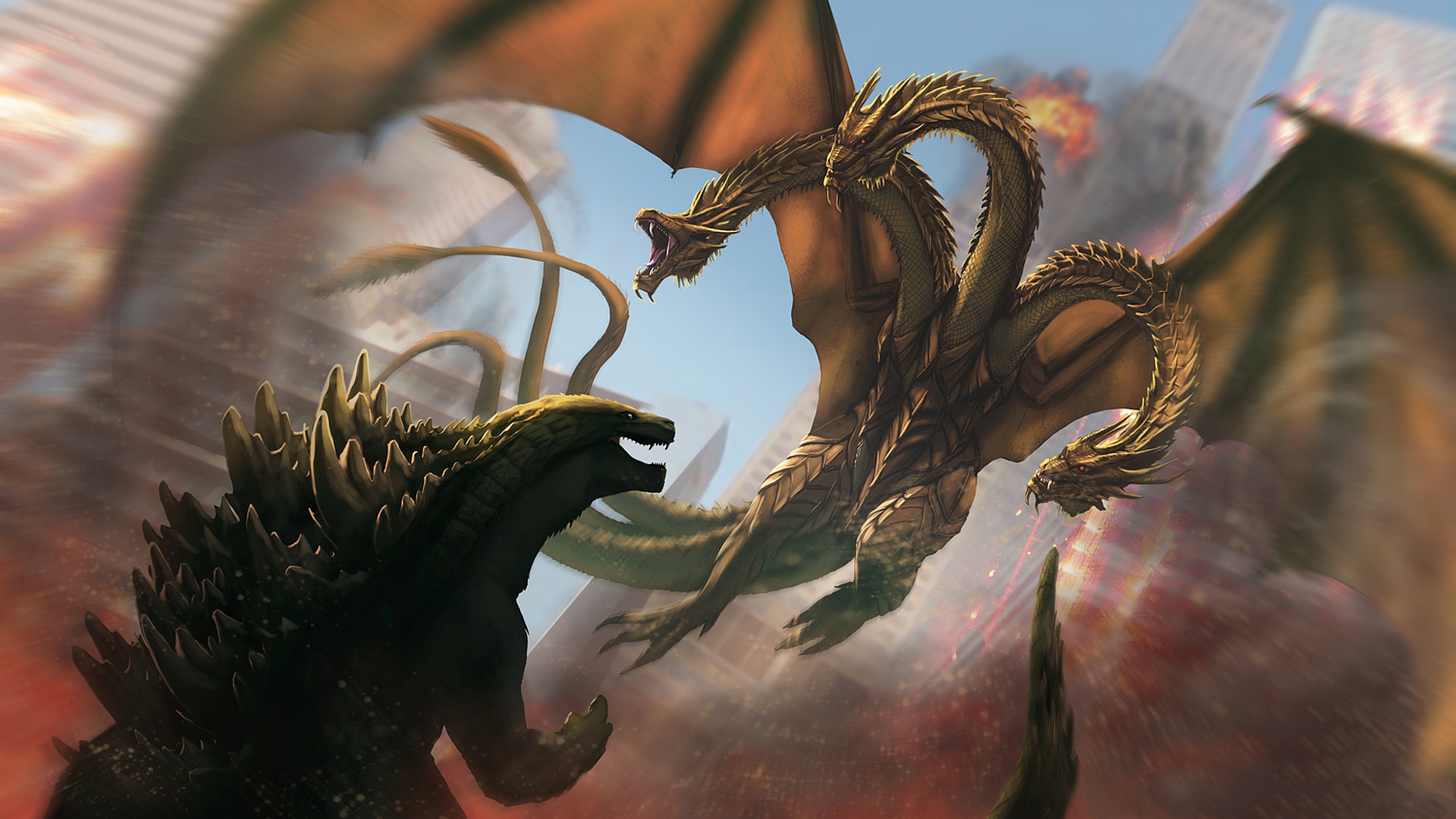 Godzilla Vs. King Ghidorah Wallpapers Wallpaper Cave