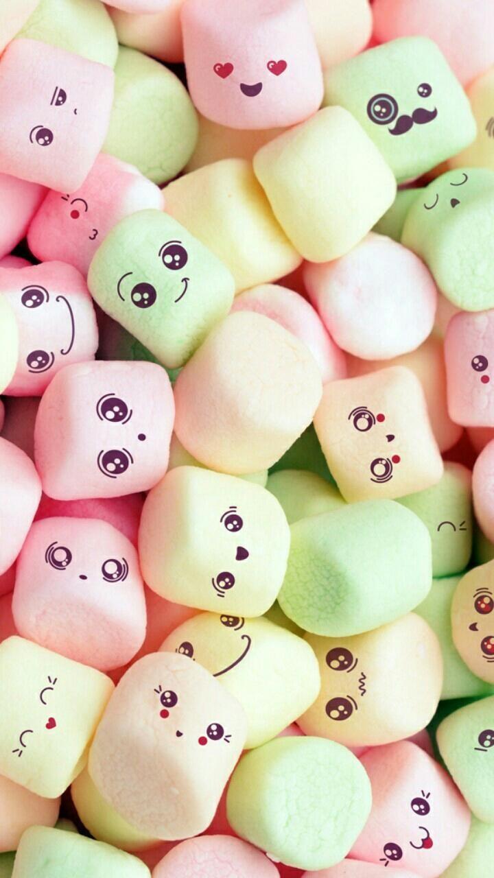 Kawaii Marshmallows Wallpapers Wallpaper Cave