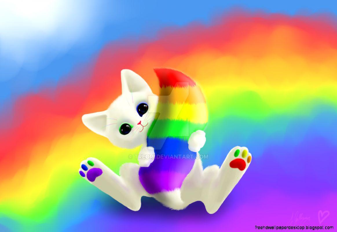 Rainbow Kitten Wallpapers Wallpaper Cave
