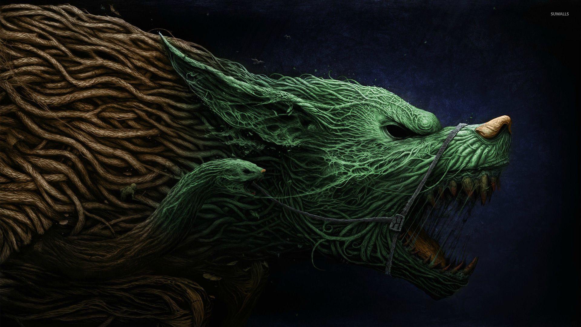 Green Wolf Wallpapers Wallpaper Cave