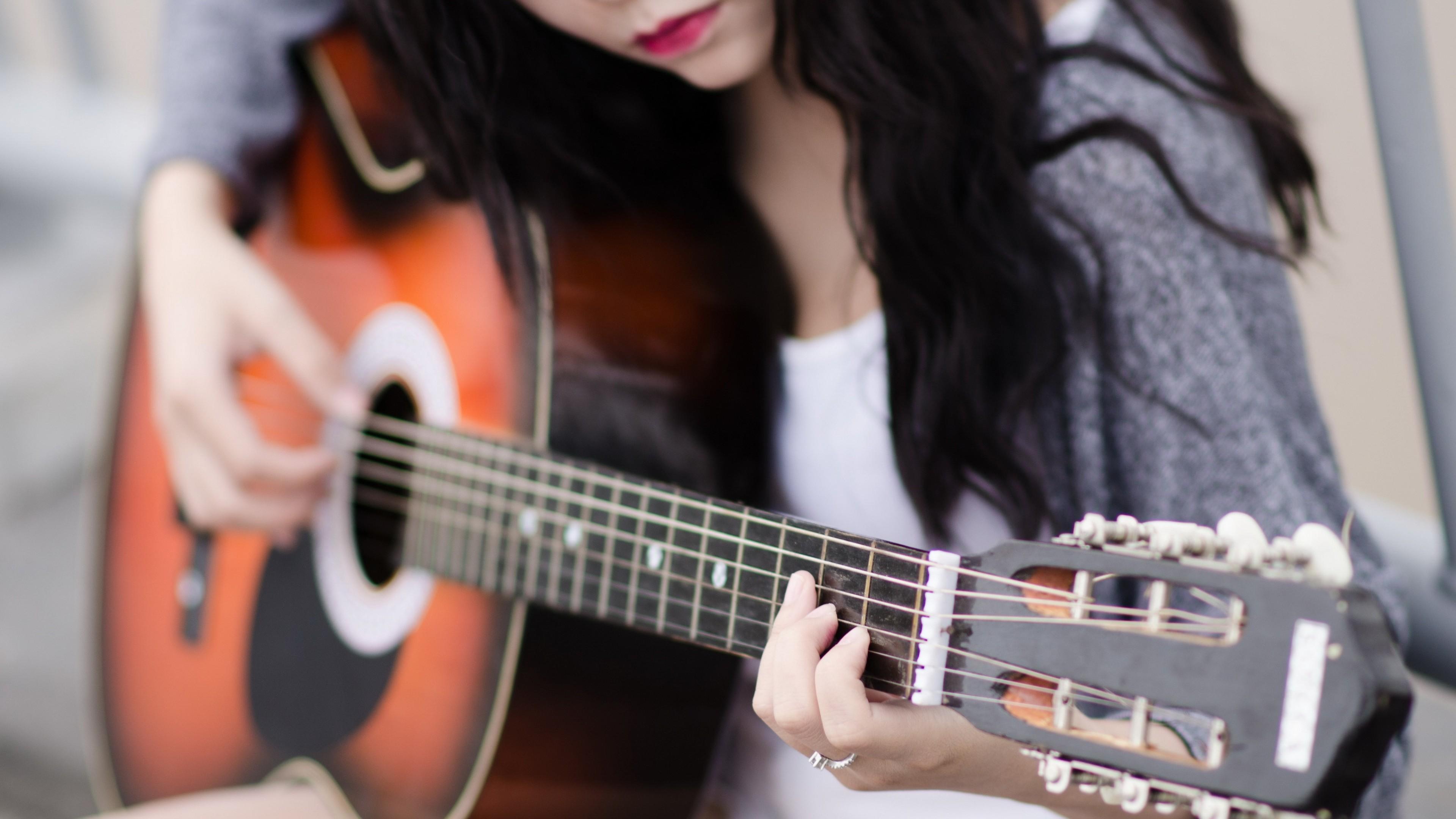 Women Playing Guitar Wallpapers Wallpaper Cave