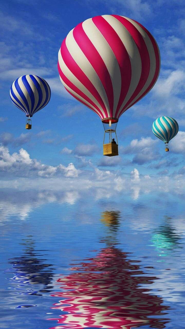 Magical Hot Air Balloon Evening Wallpapers Wallpaper Cave