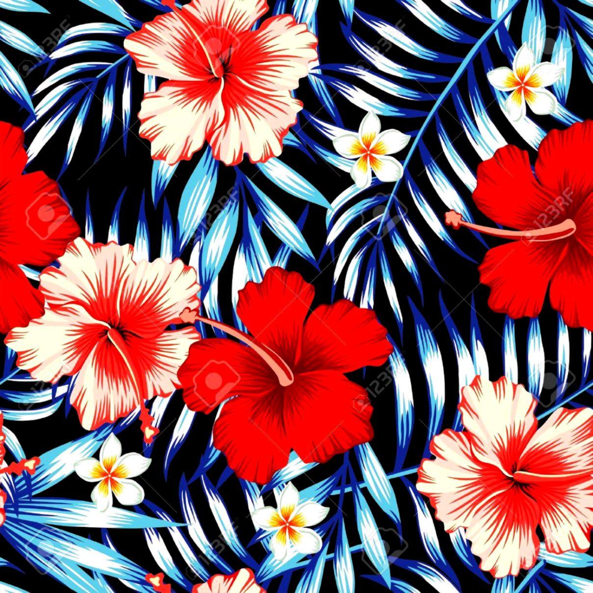 Vintage Hawaiian Wallpaper Floral