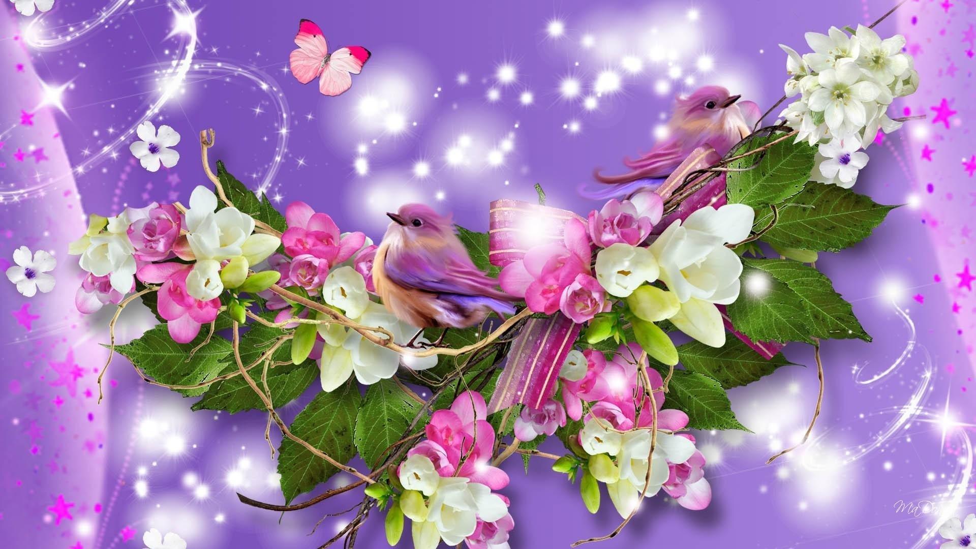 Flowers And Bird Wallpapers Wallpaper Cave