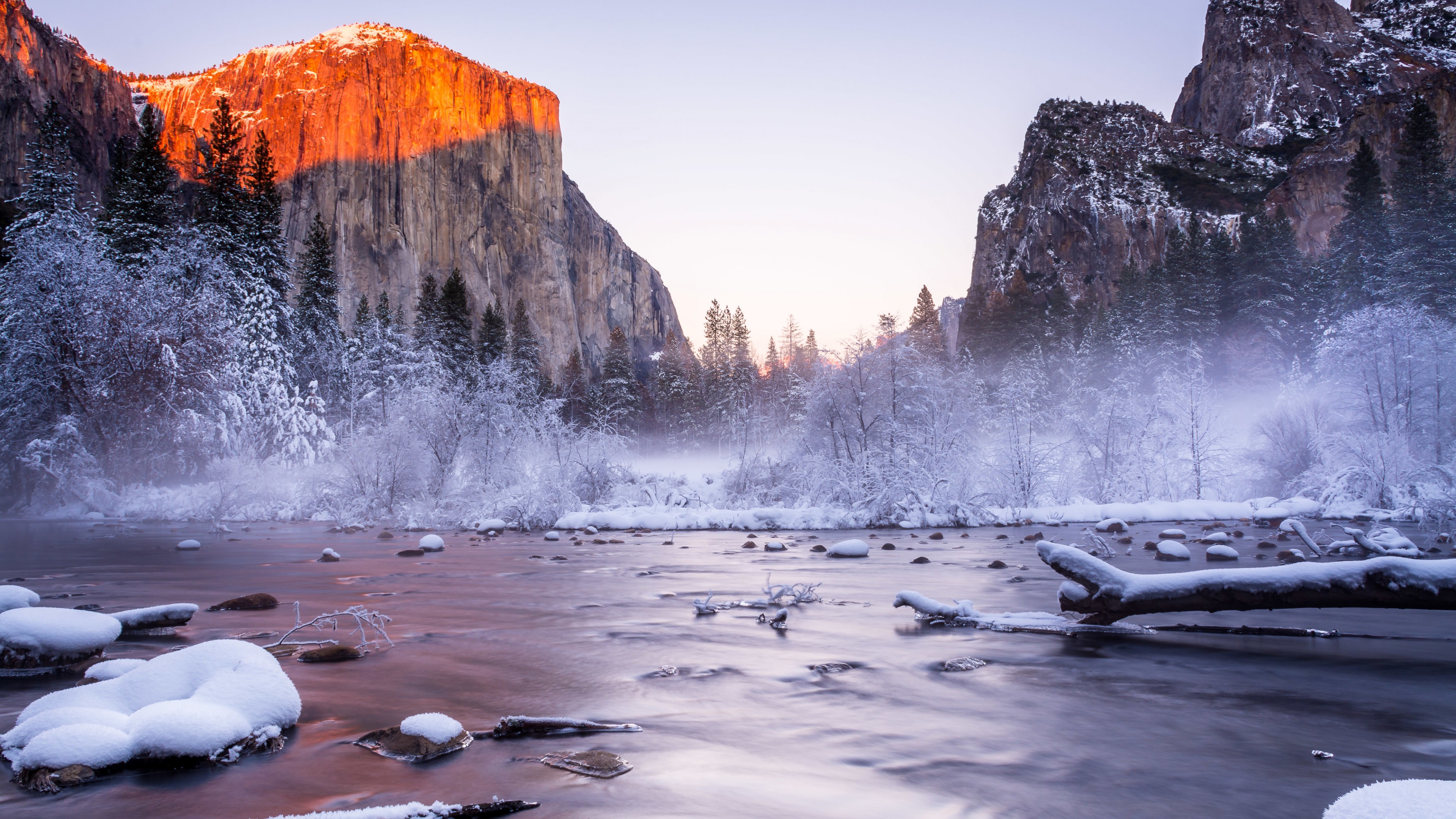 Yosemite National Park Winter Scenery Wallpapers Wallpaper Cave
