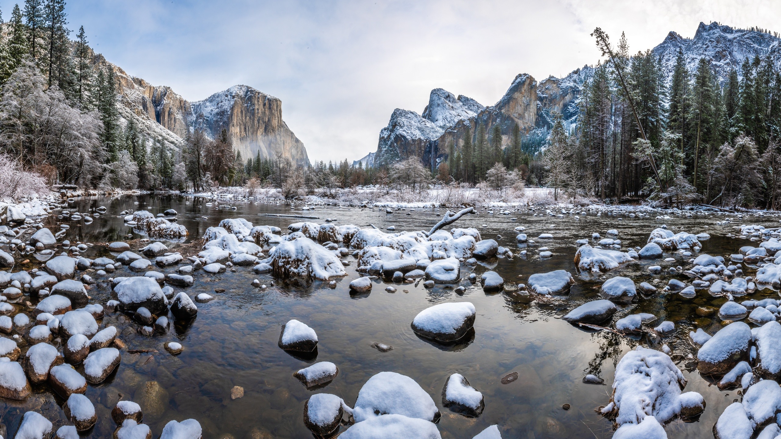 Yosemite National Park Winter Scenery Wallpapers Wallpaper Cave