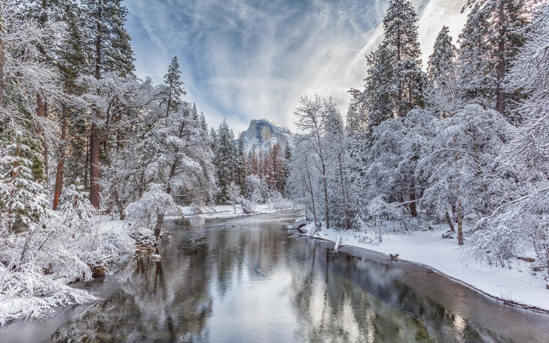 Yosemite National Park Winter Scenery Wallpapers Wallpaper Cave