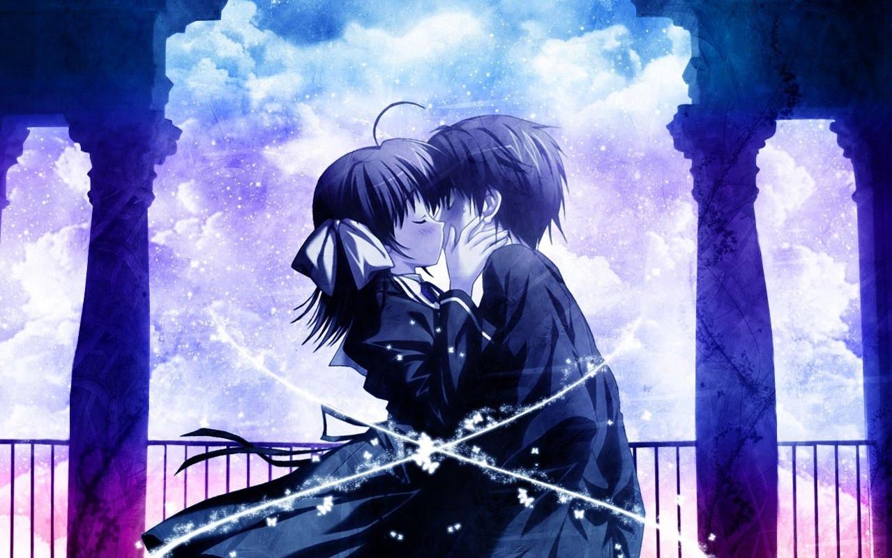 Cute Anime Girl And Boy Kiss Wallpapers Wallpaper Cave