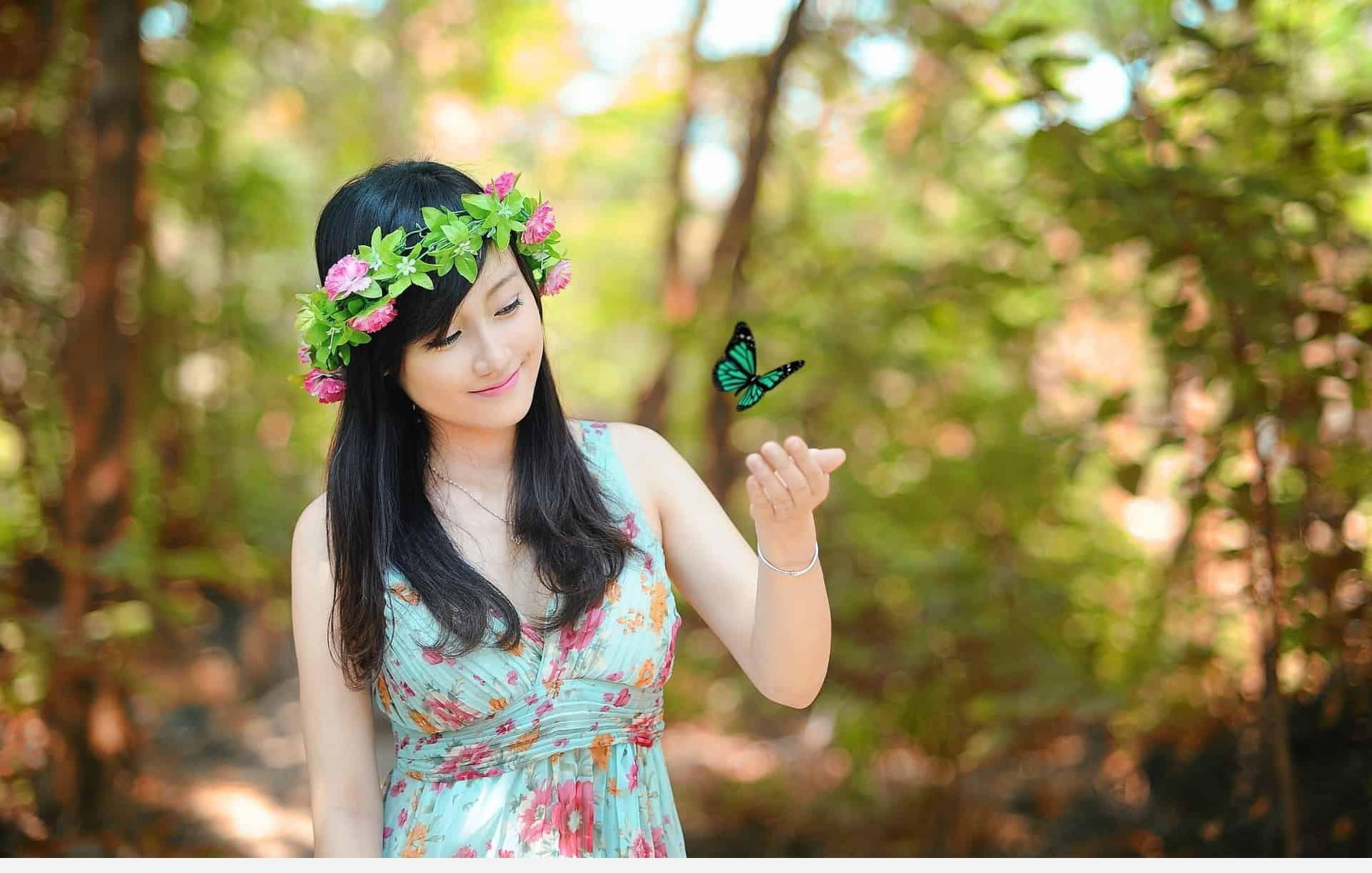 Butterfly Girl Wallpapers Wallpaper Cave