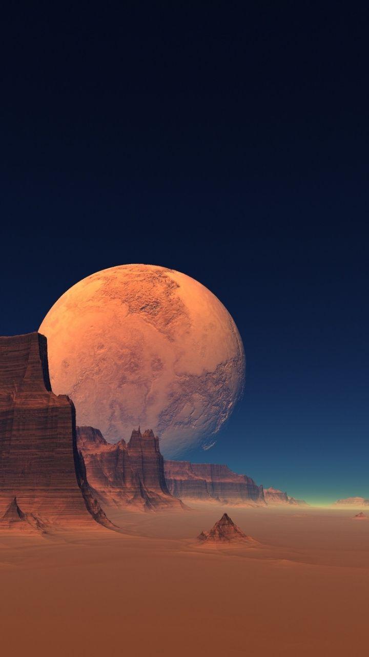 Xp Red Moon Desert Wallpaper