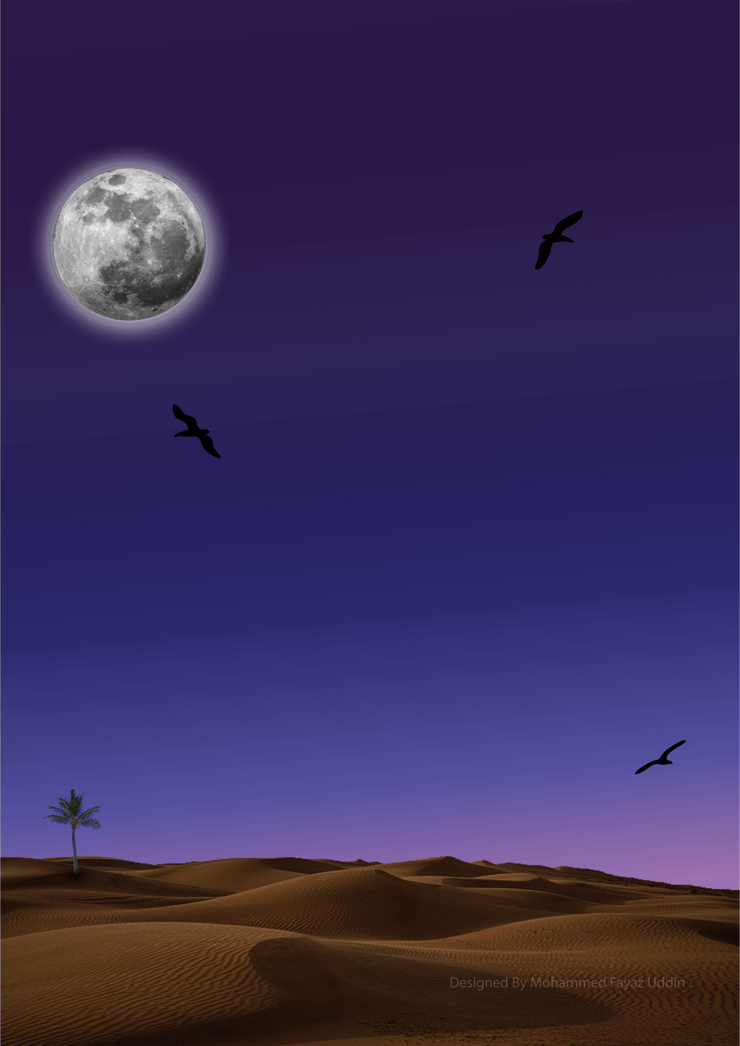 Moon Desert Landscape Wallpapers Wallpaper Cave