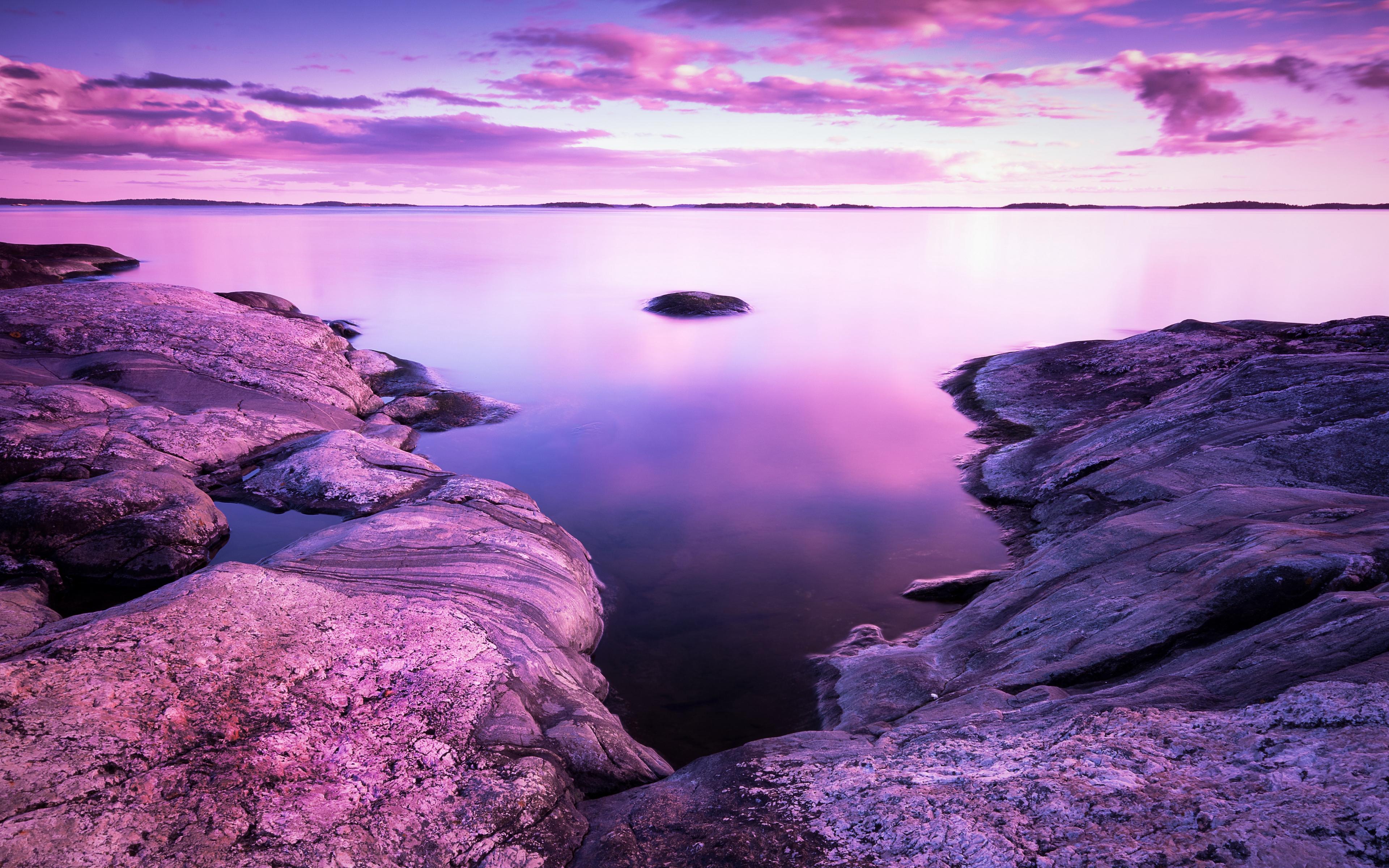 Purple Horizon Landscape Wallpapers Wallpaper Cave