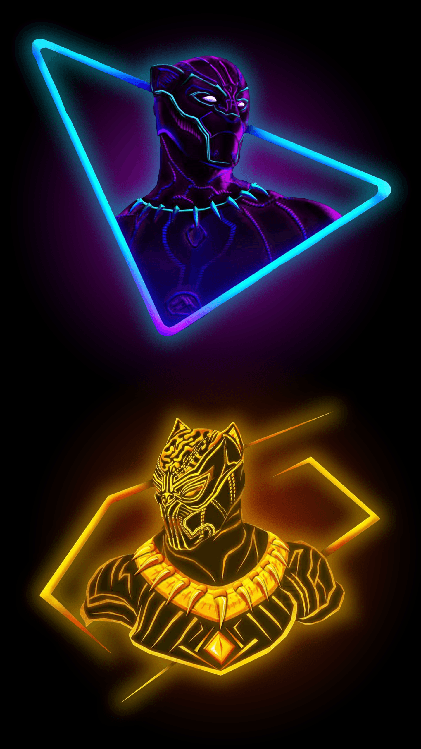 Black Panther Neon Wallpapers Wallpaper Cave