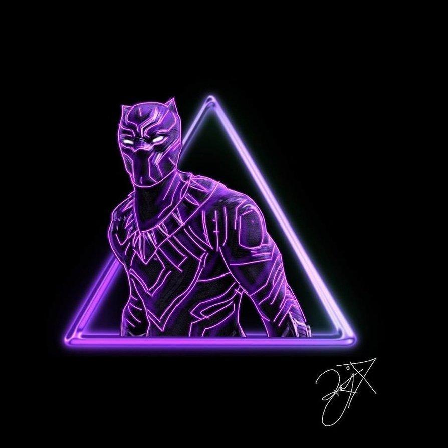 Black Panther Neon Wallpapers Wallpaper Cave