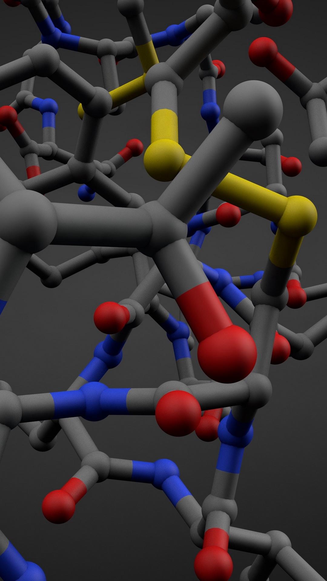 Molecules 3D Art Wallpapers Wallpaper Cave